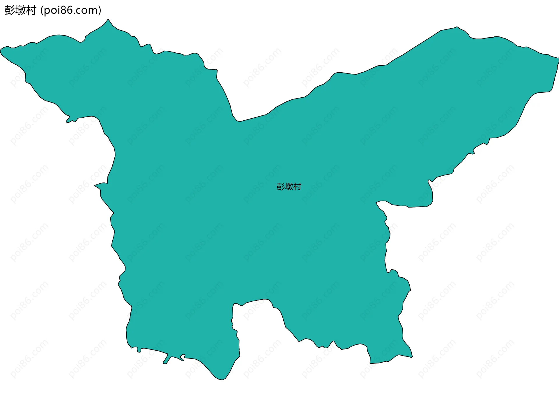 彭墩村边界地图