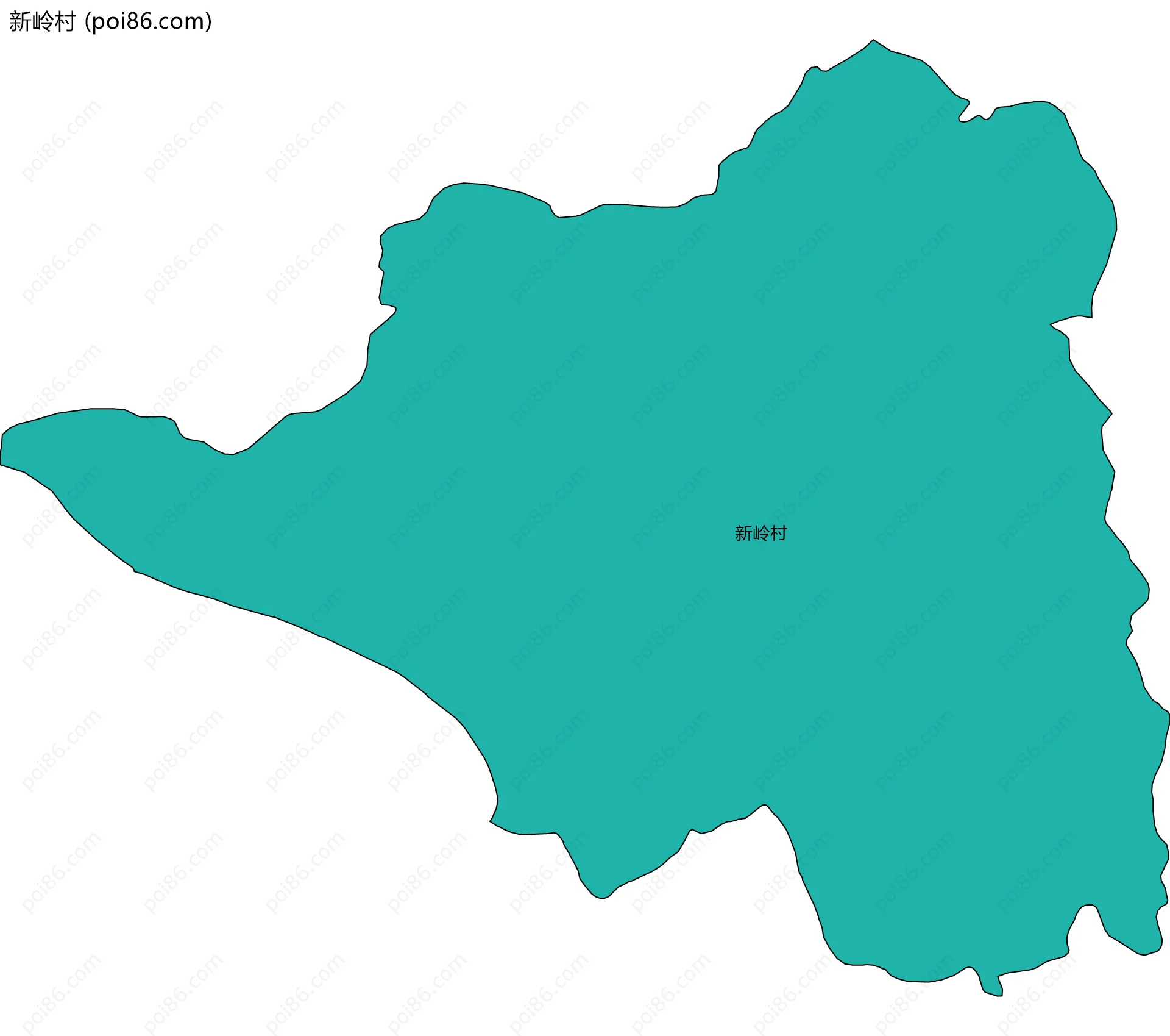 新岭村边界地图