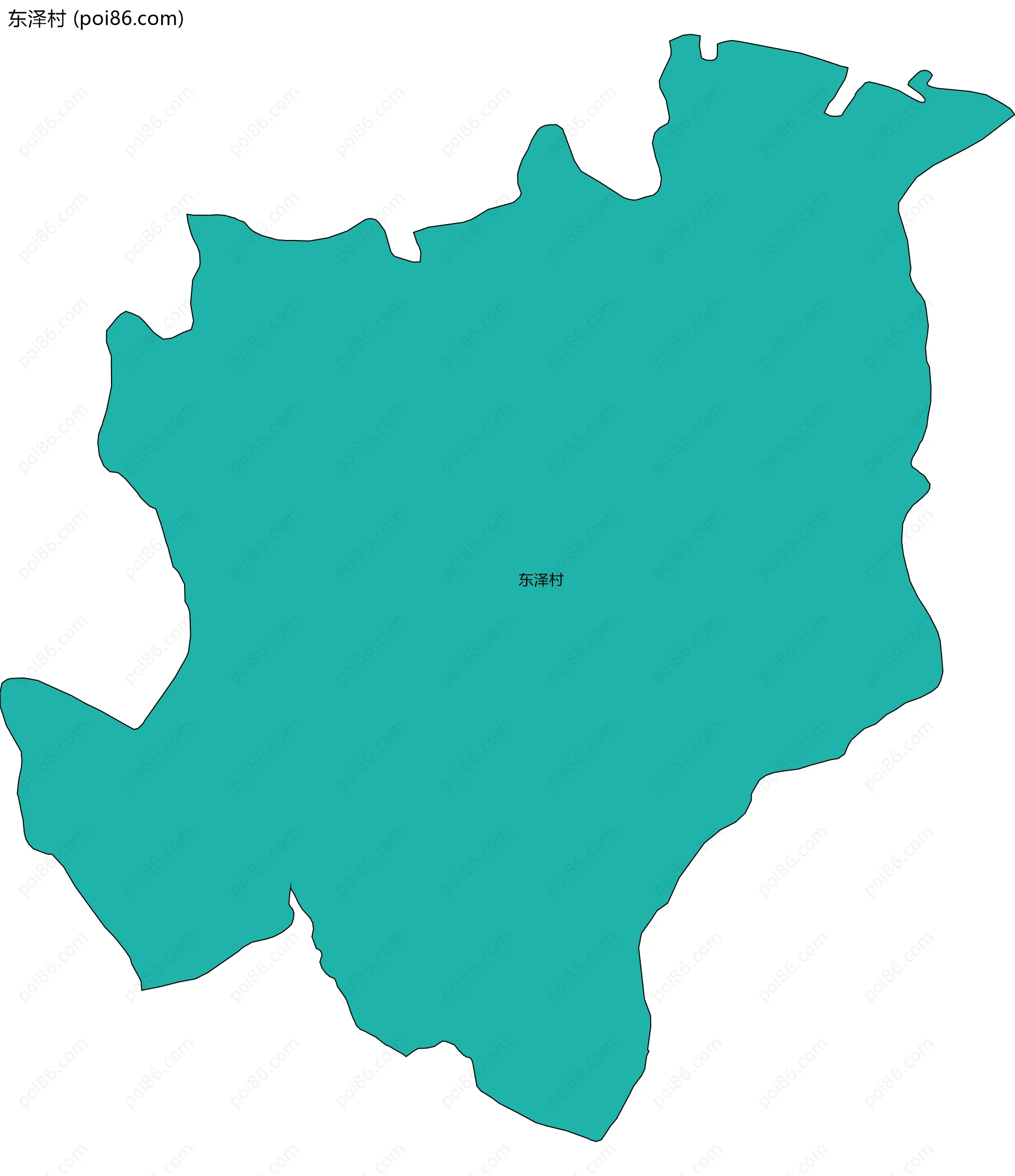 东泽村边界地图