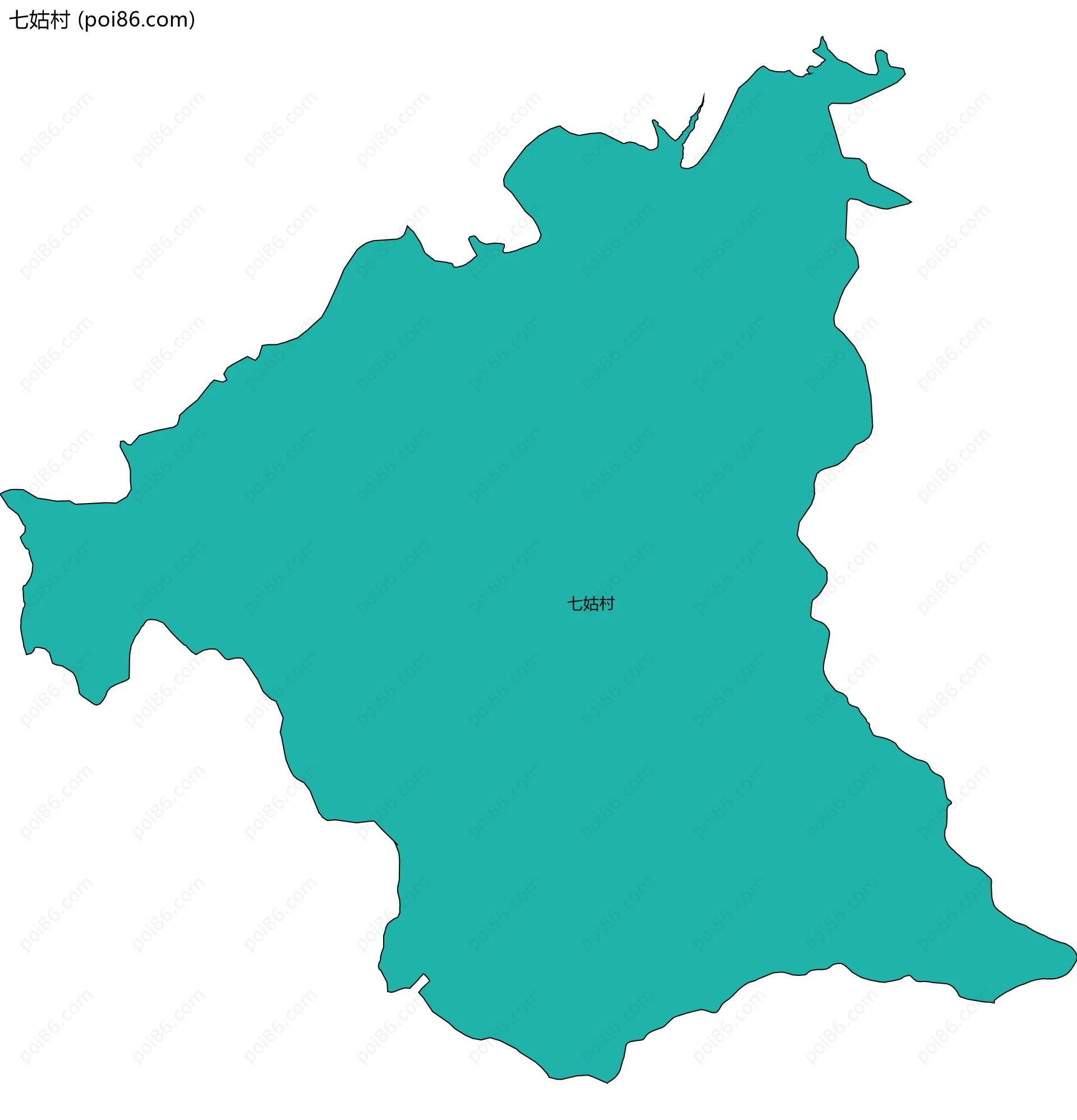 七姑村边界地图