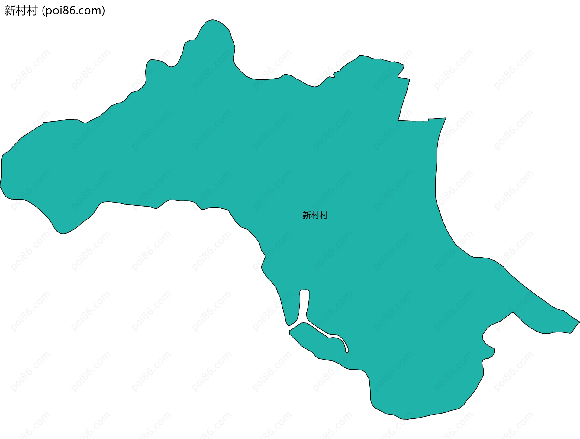 新村村边界地图