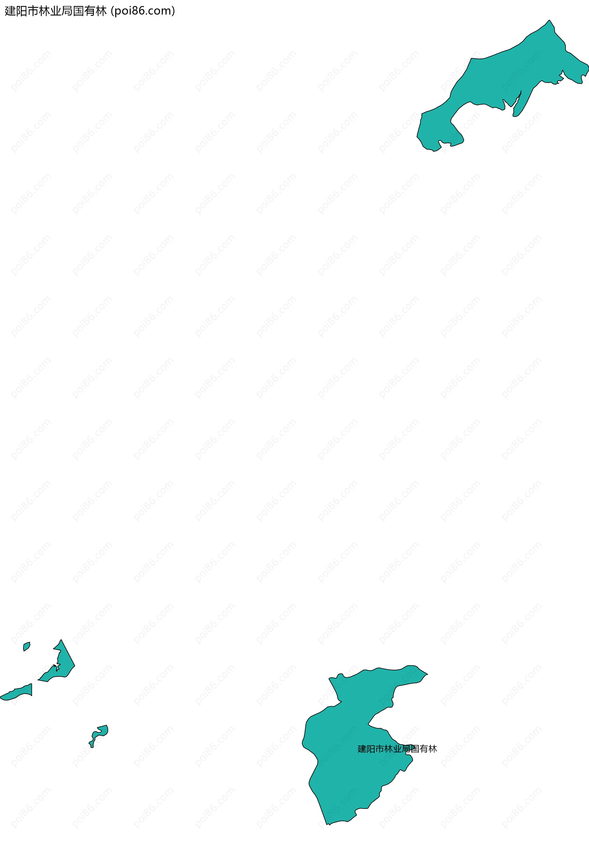 建阳市林业局国有林边界地图