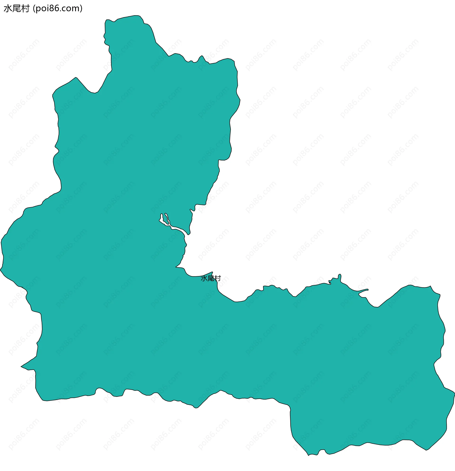 水尾村边界地图