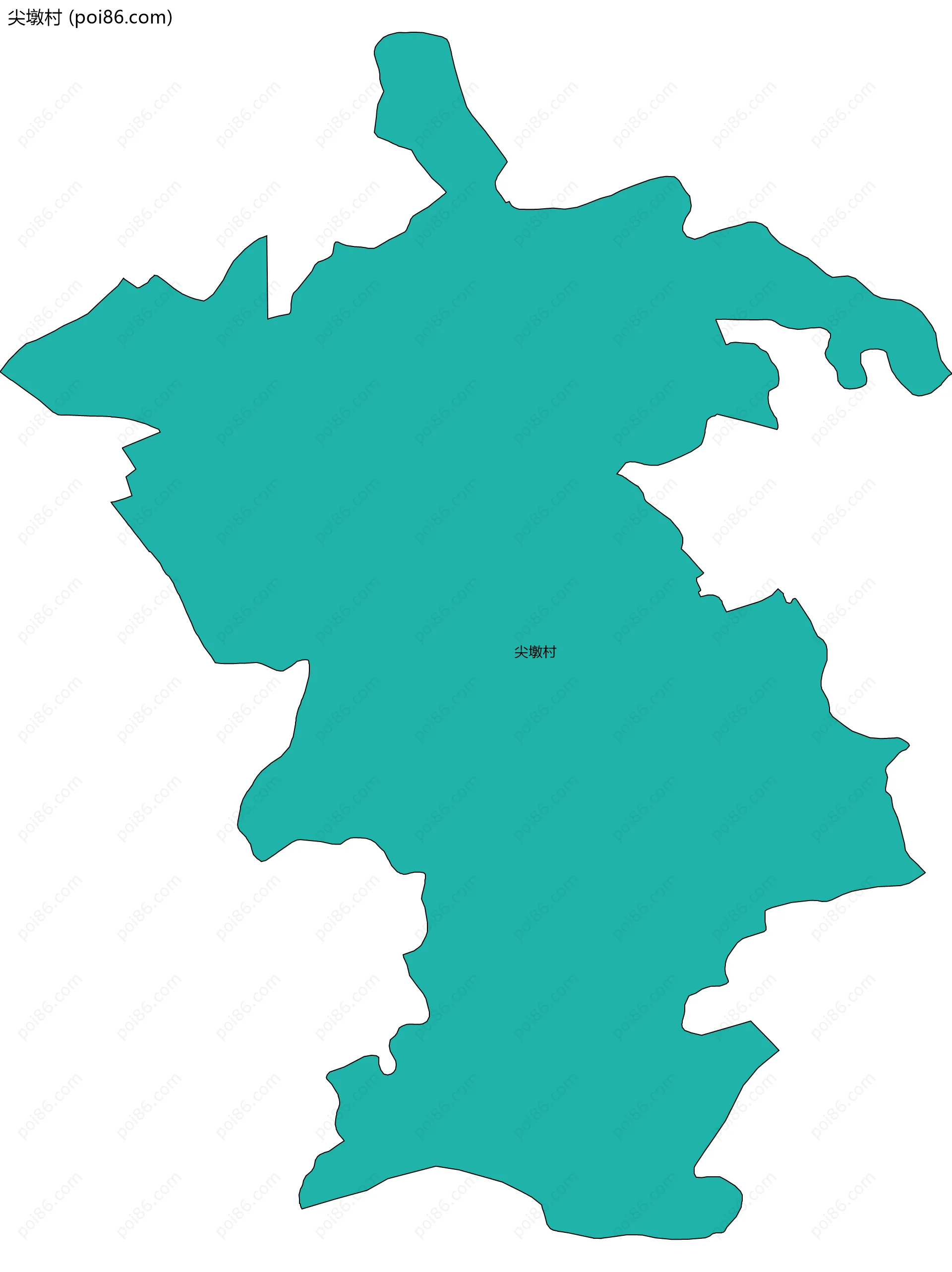 尖墩村边界地图