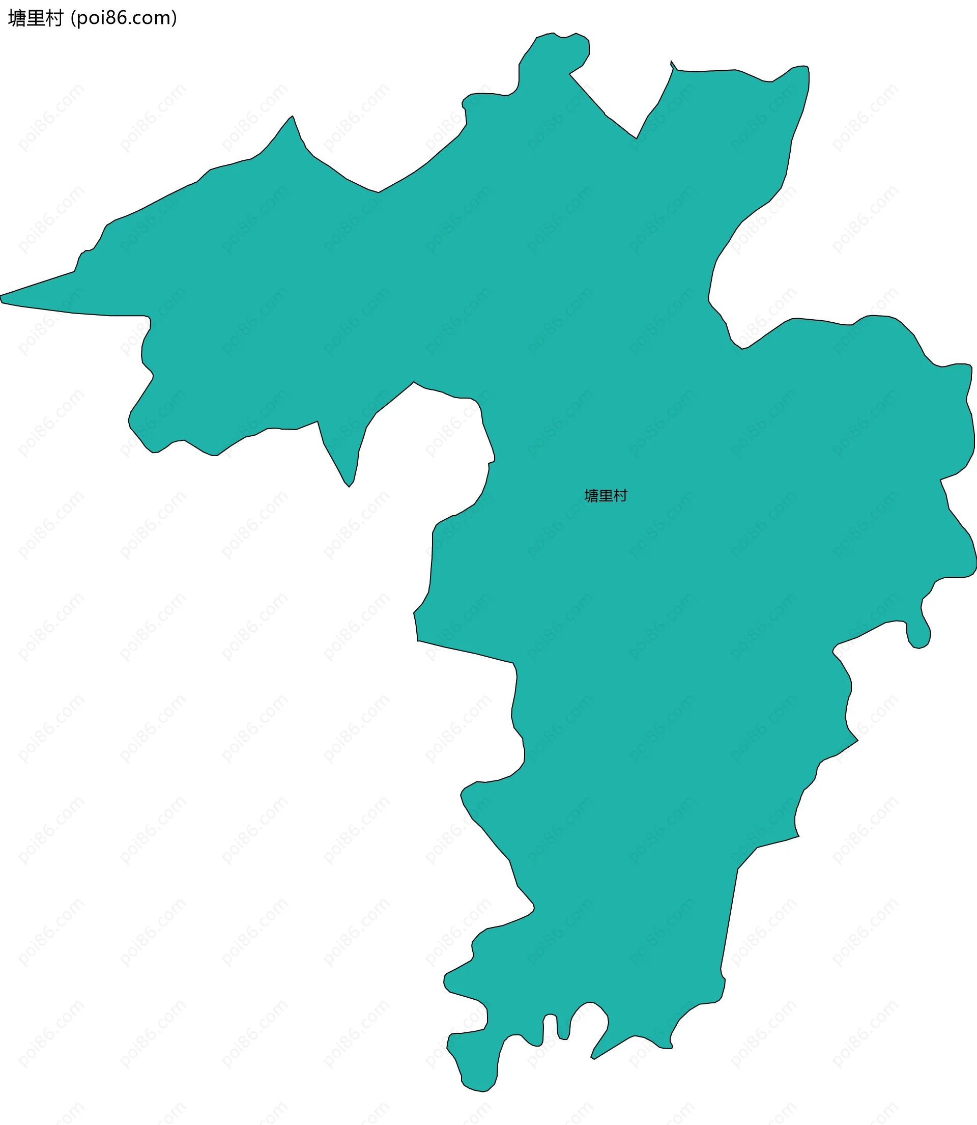 塘里村边界地图