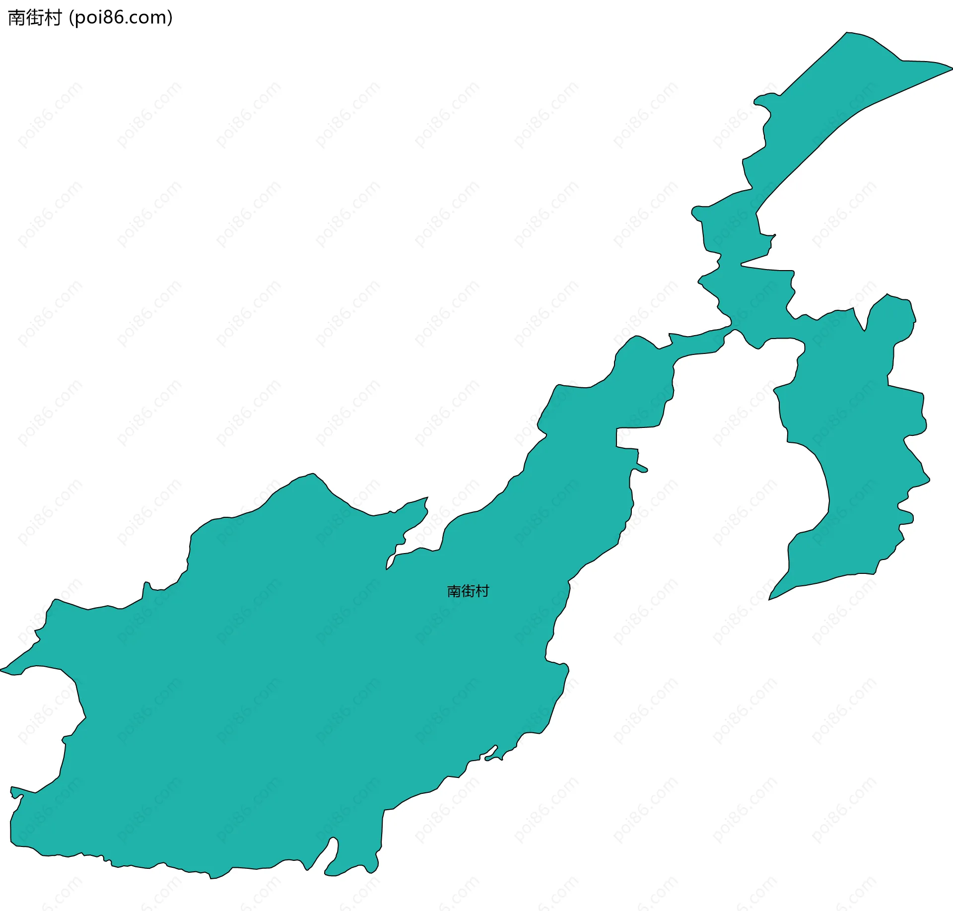 南街村边界地图