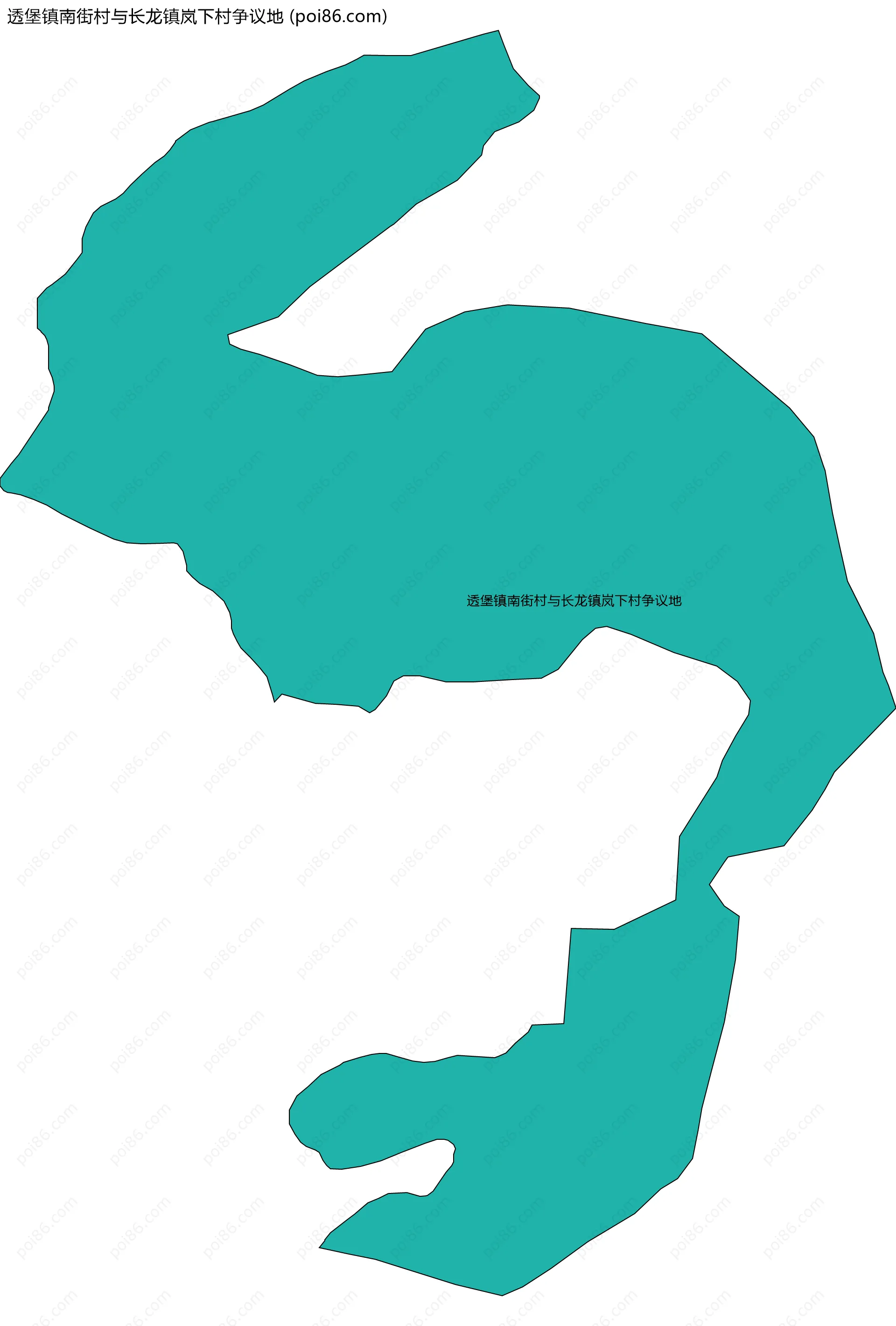 透堡镇南街村与长龙镇岚下村争议地边界地图