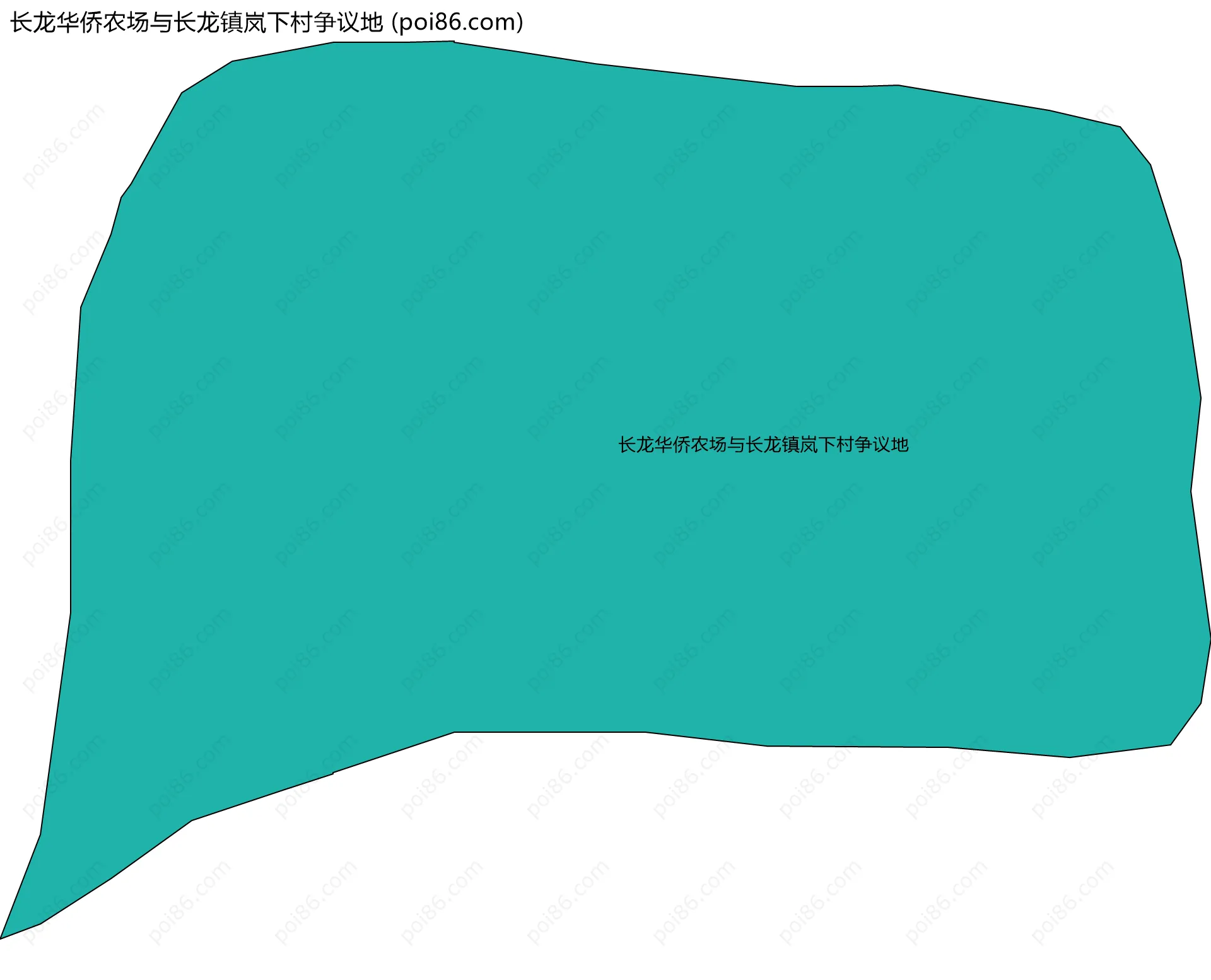 长龙华侨农场与长龙镇岚下村争议地边界地图