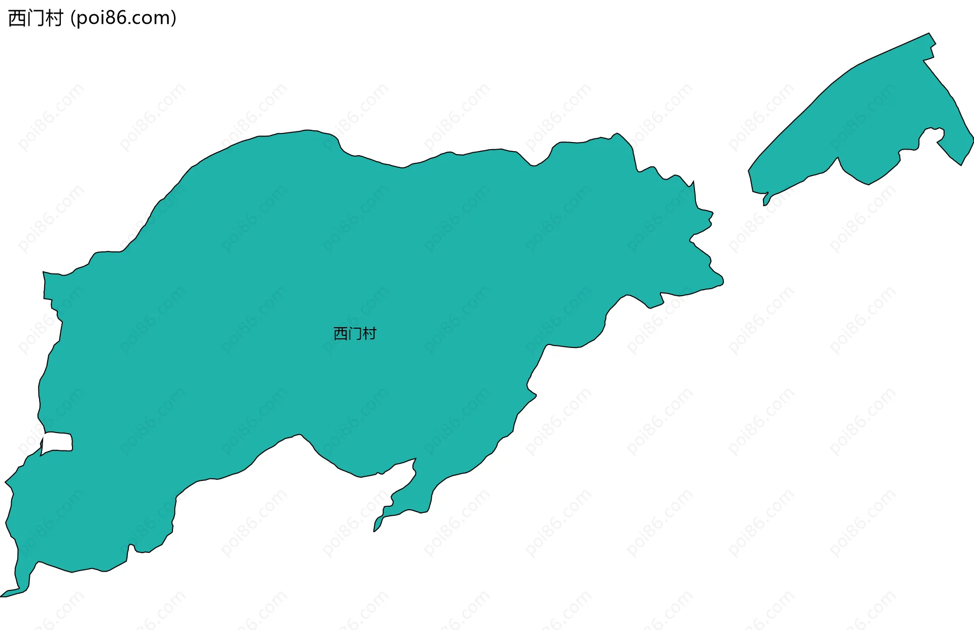 西门村边界地图