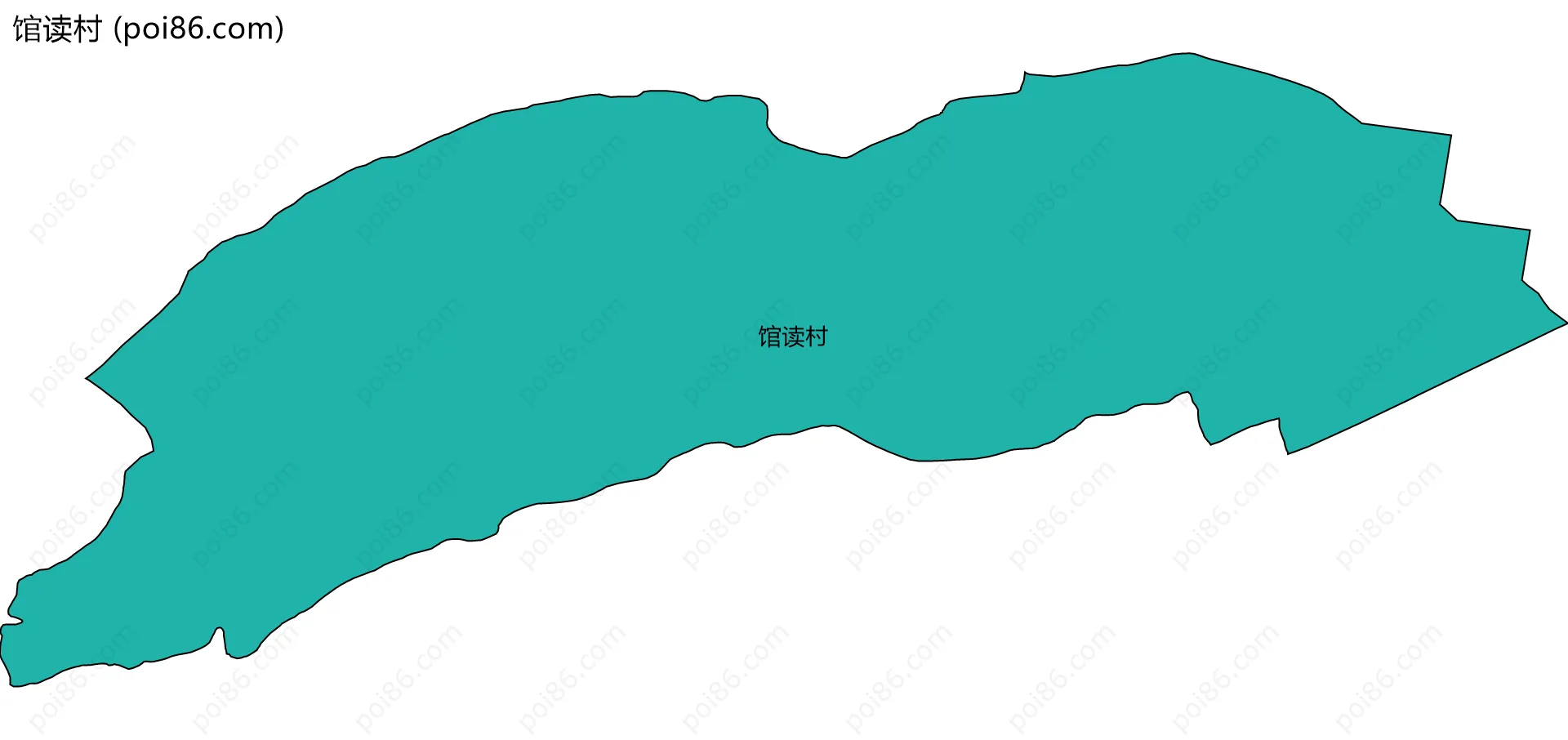 馆读村边界地图