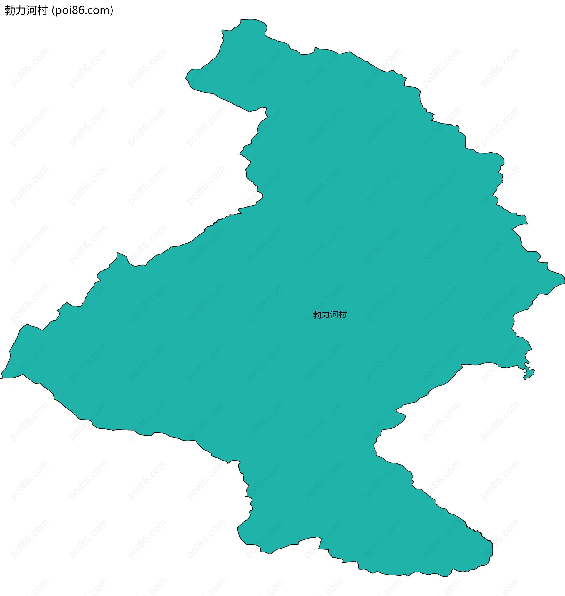 勃力河村边界地图