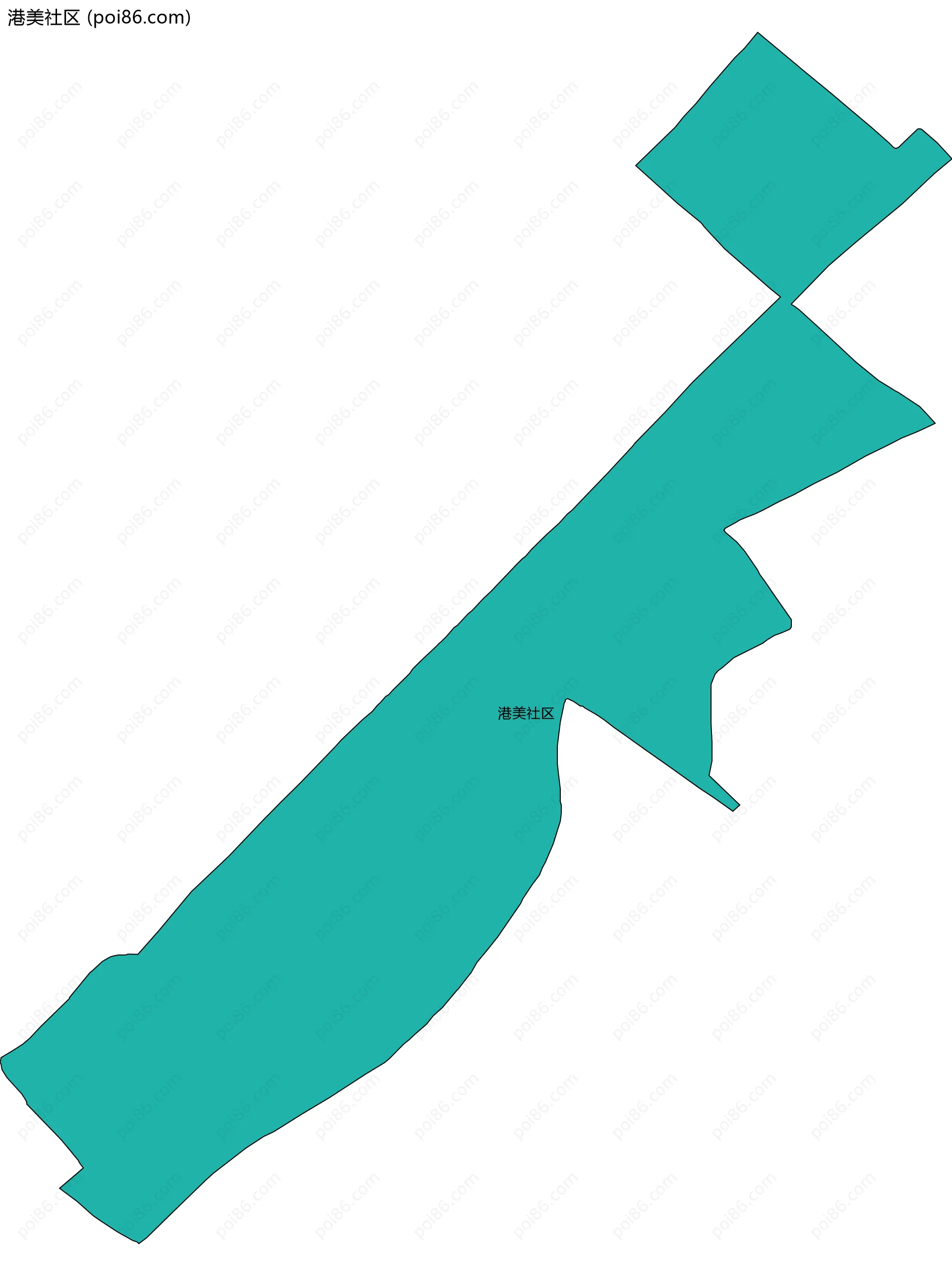 港美社区边界地图