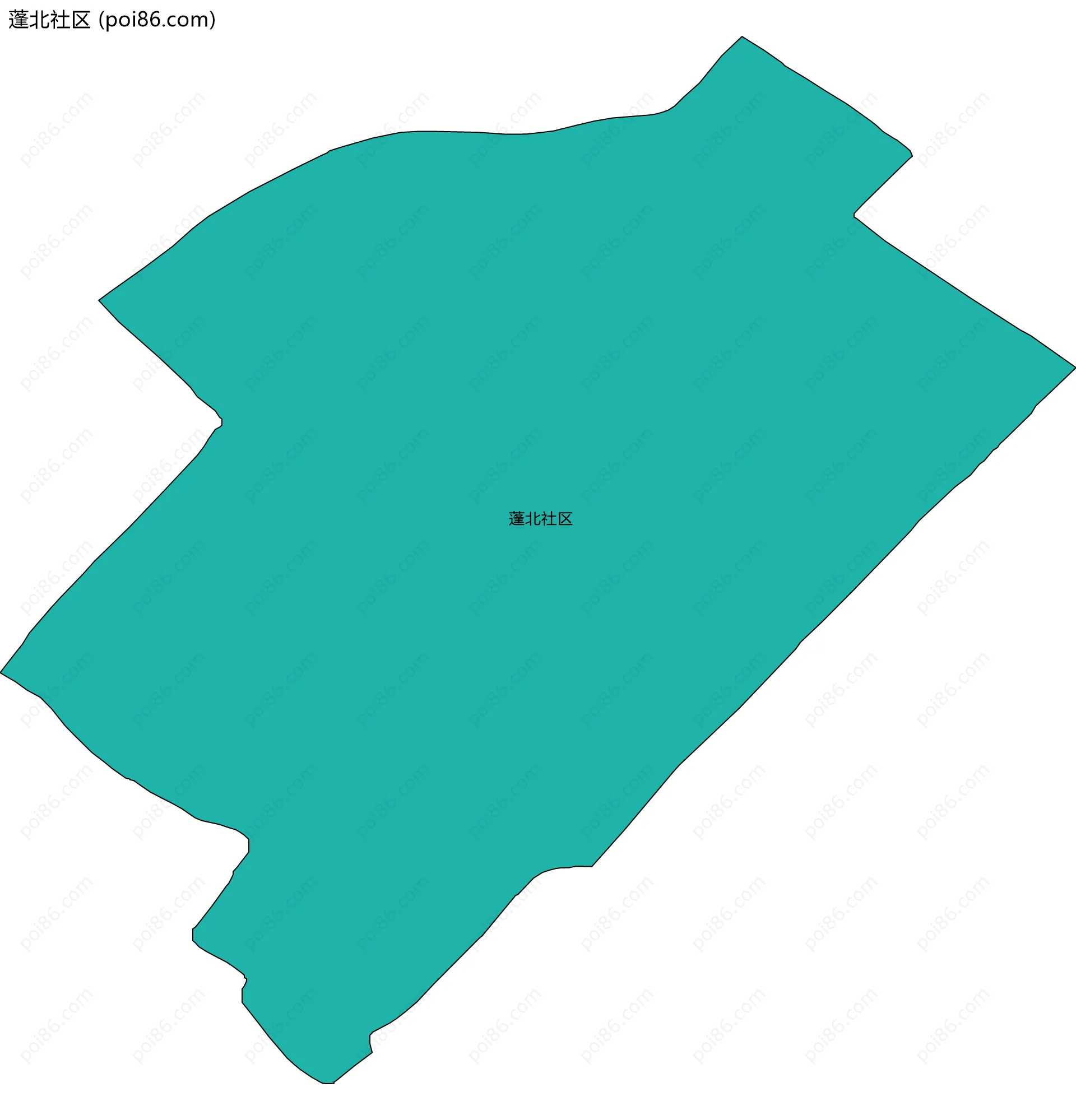 蓬北社区边界地图
