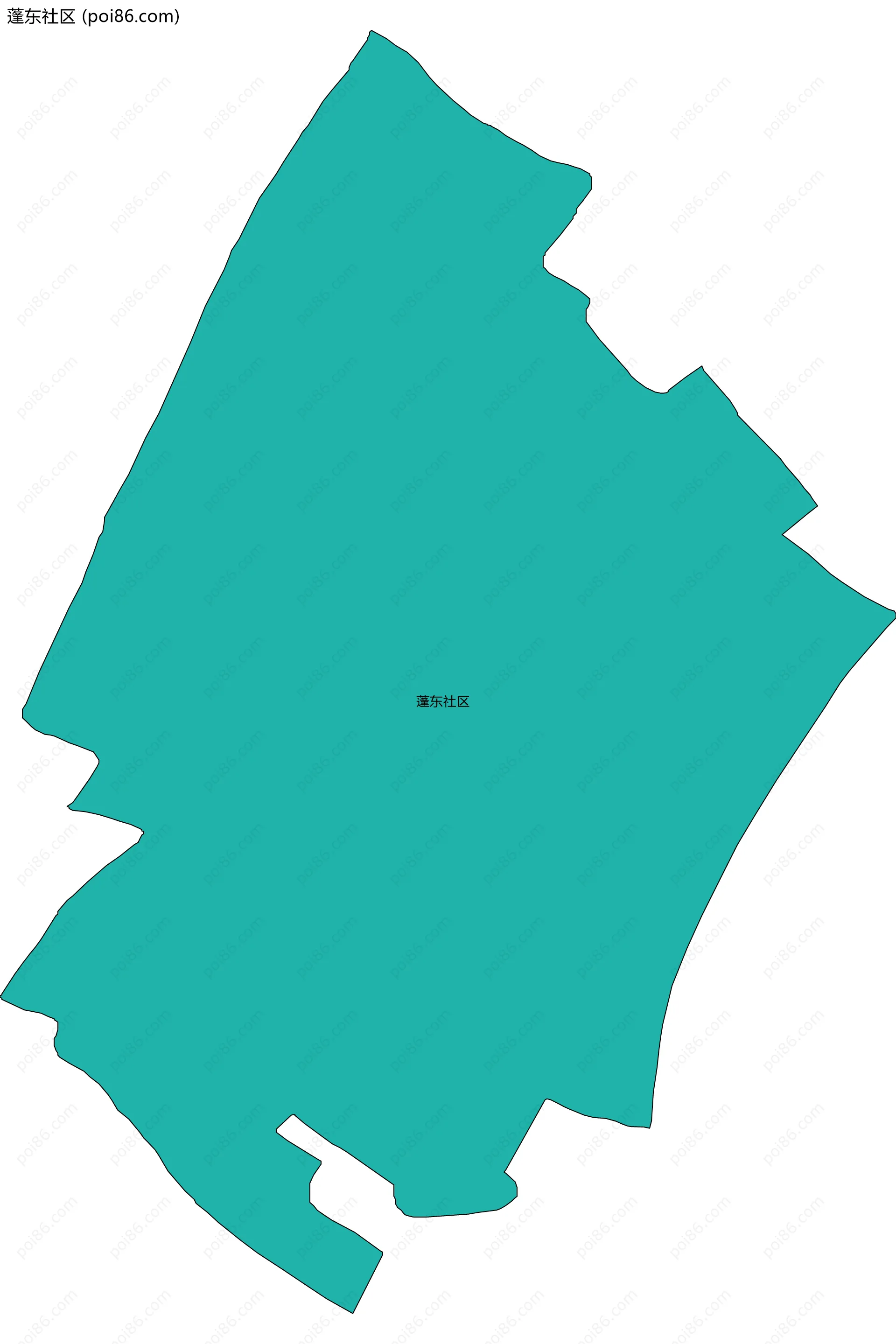 蓬东社区边界地图