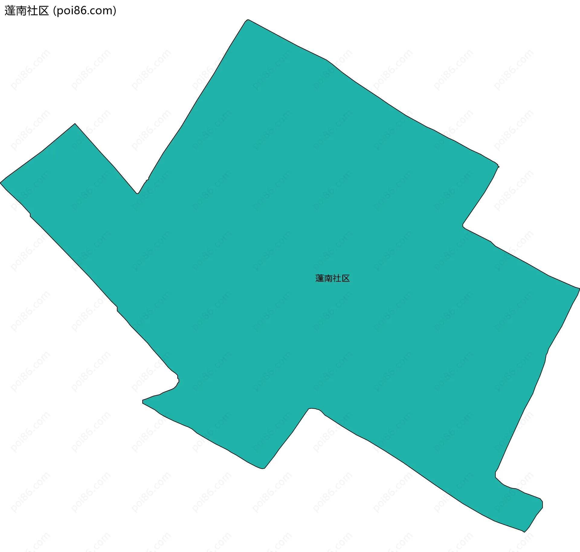 蓬南社区边界地图