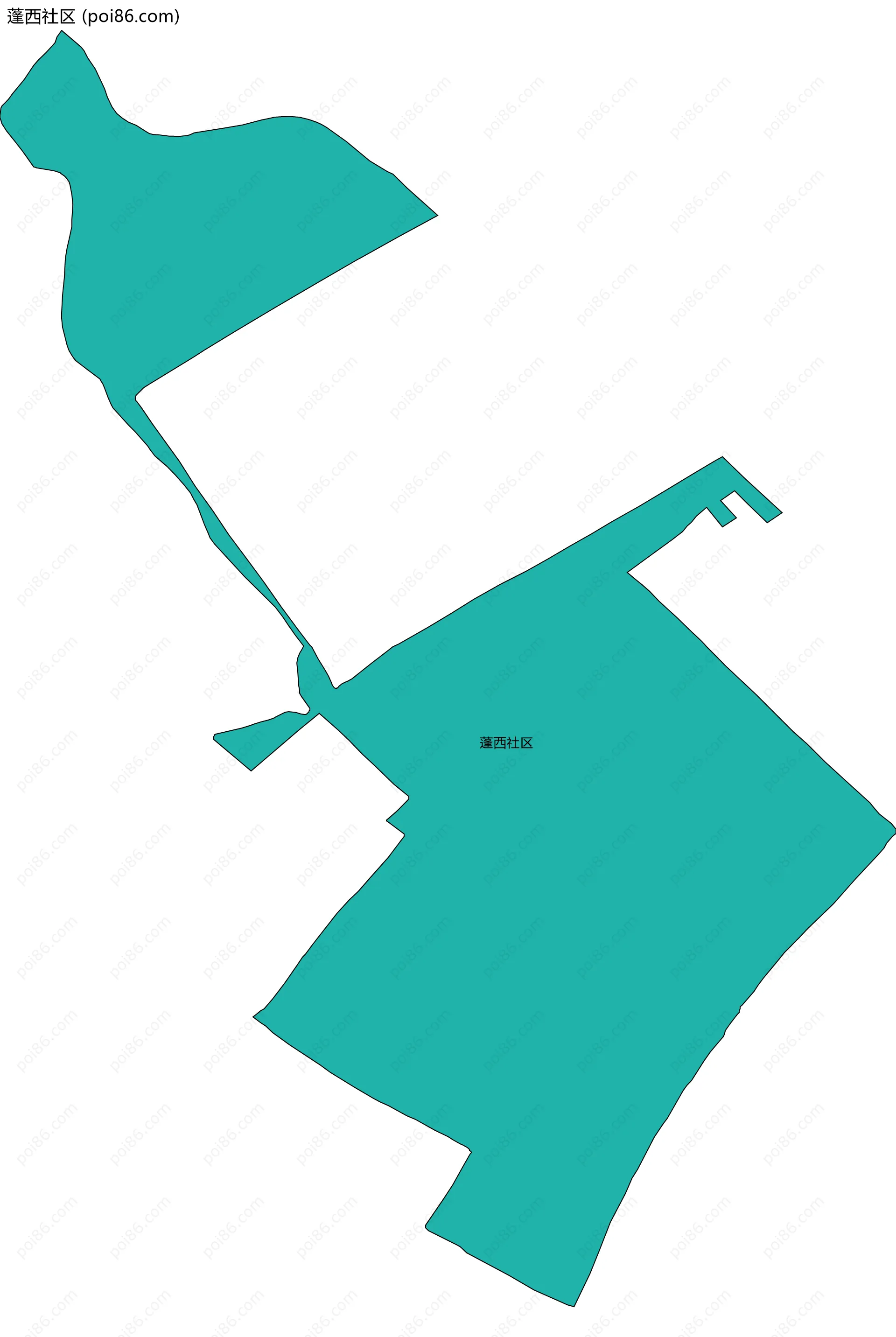 蓬西社区边界地图