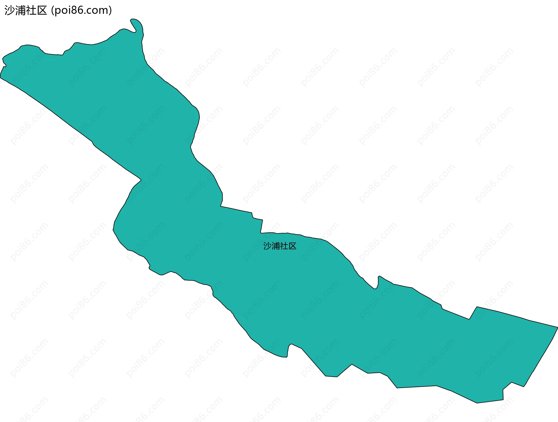 沙浦社区边界地图