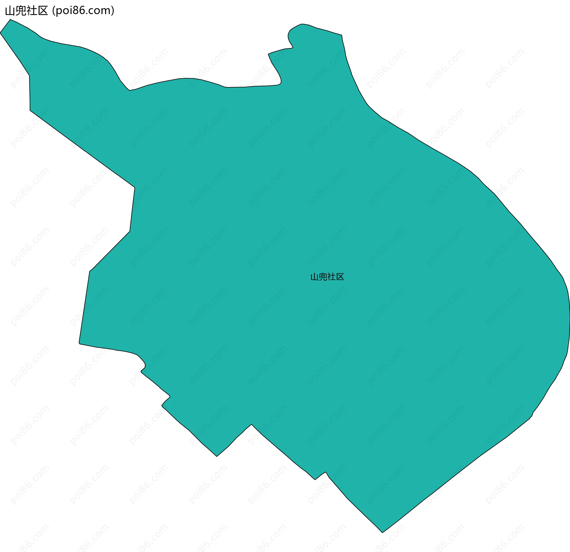 山兜社区边界地图