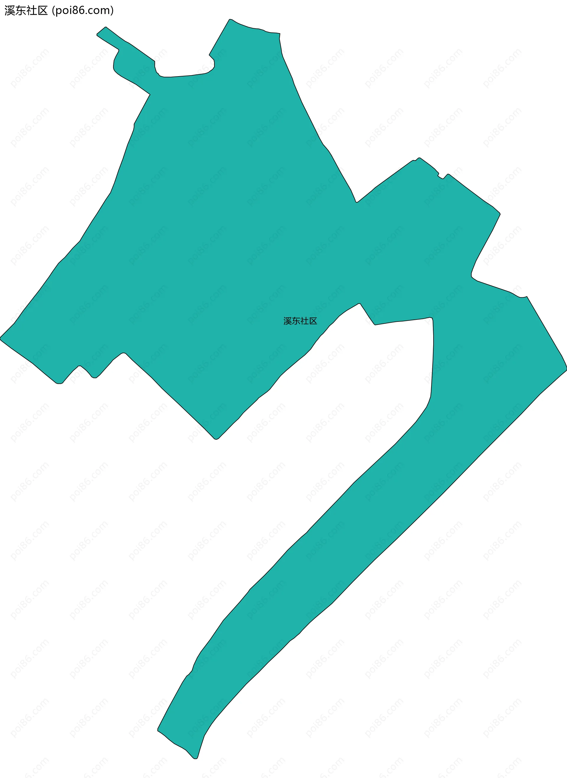 溪东社区边界地图