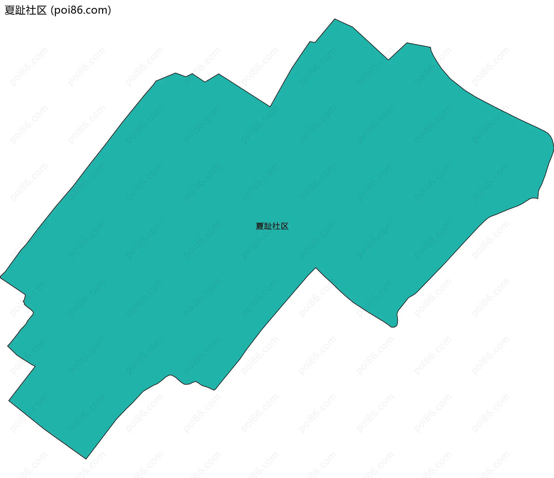 夏趾社区边界地图
