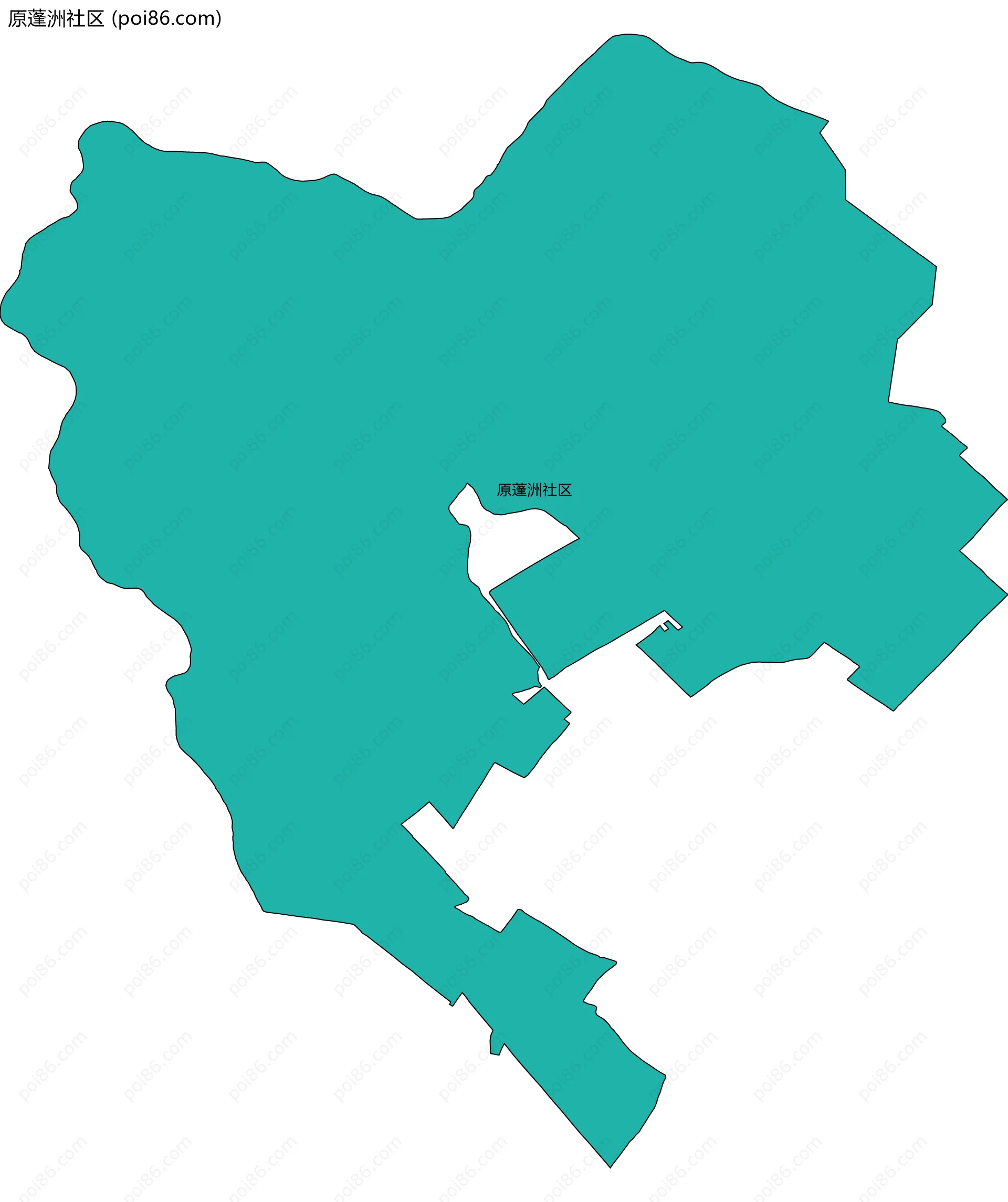 原蓬洲社区边界地图