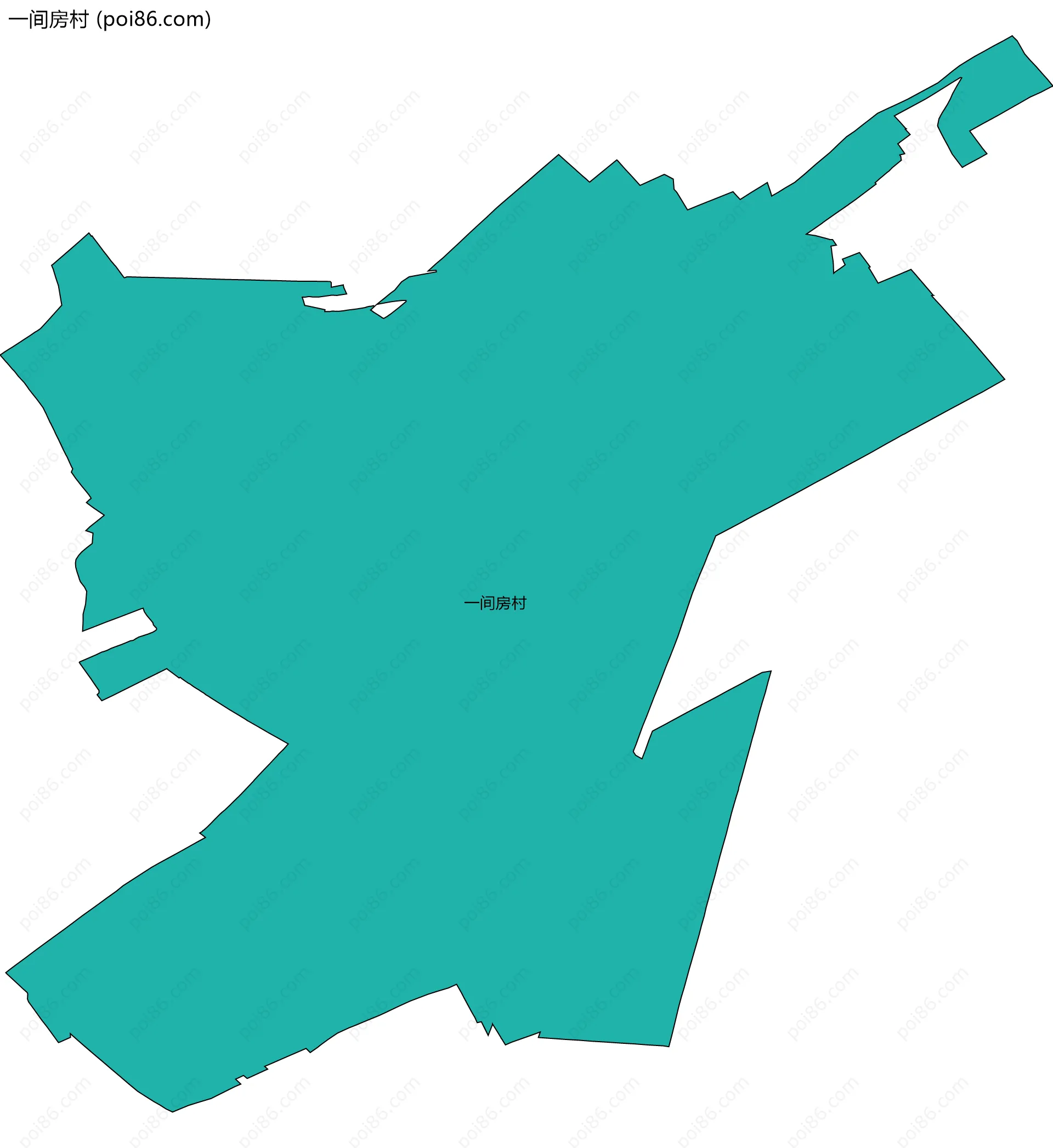 一间房村边界地图