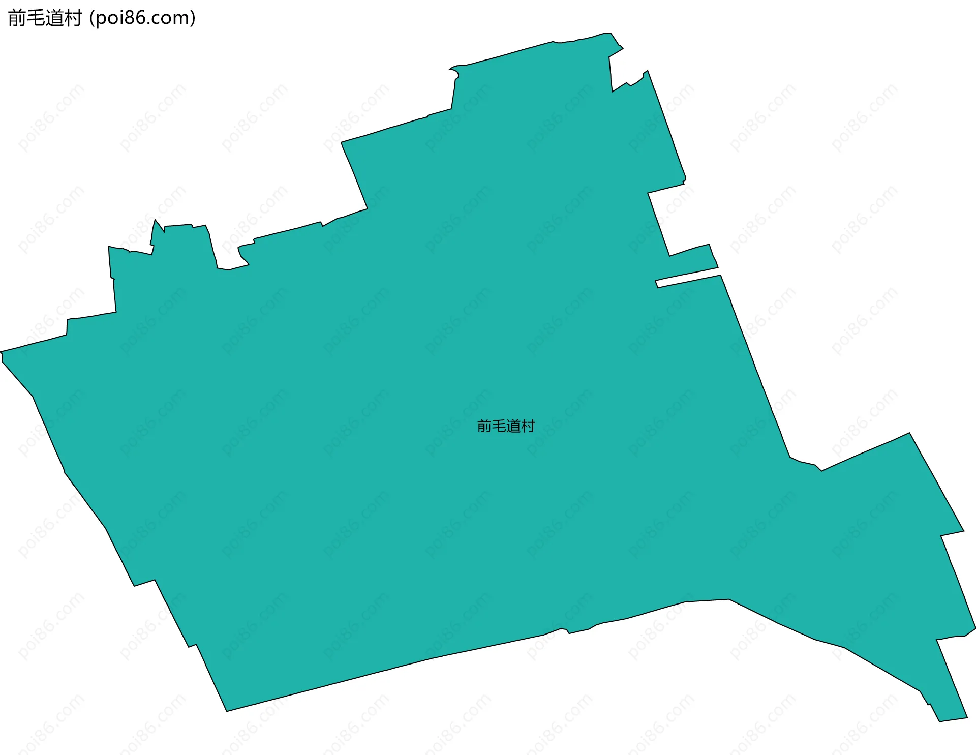 前毛道村边界地图