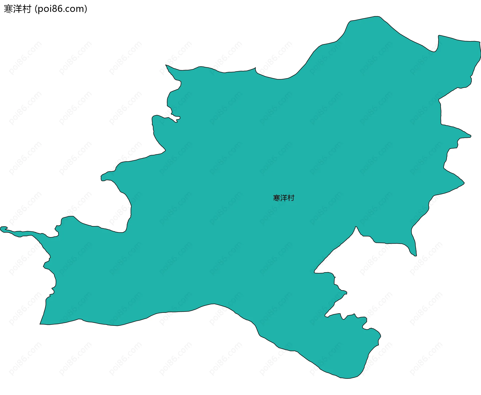 寒洋村边界地图
