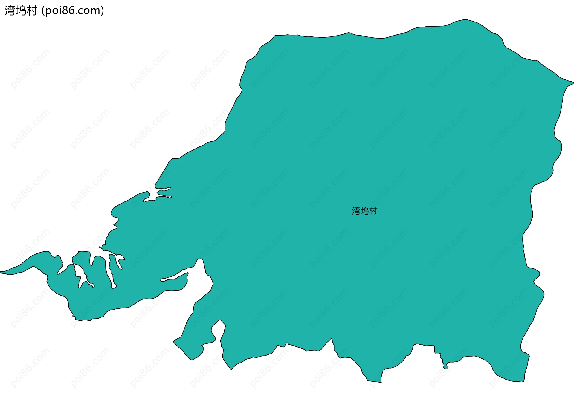 湾坞村边界地图