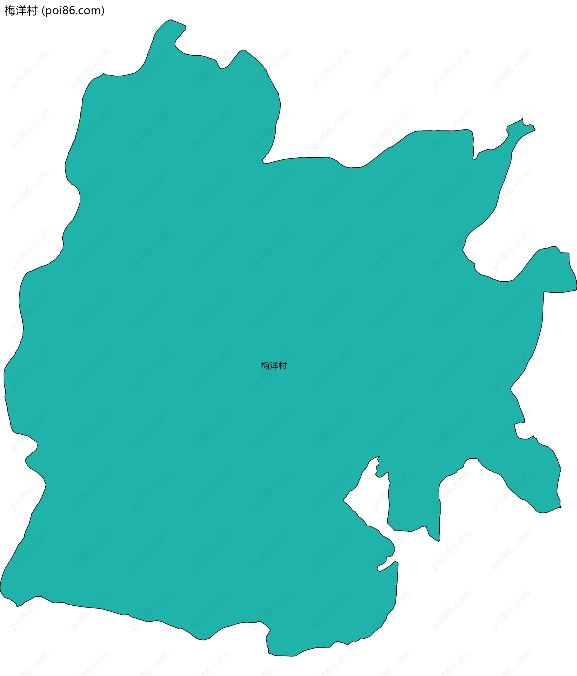 梅洋村边界地图