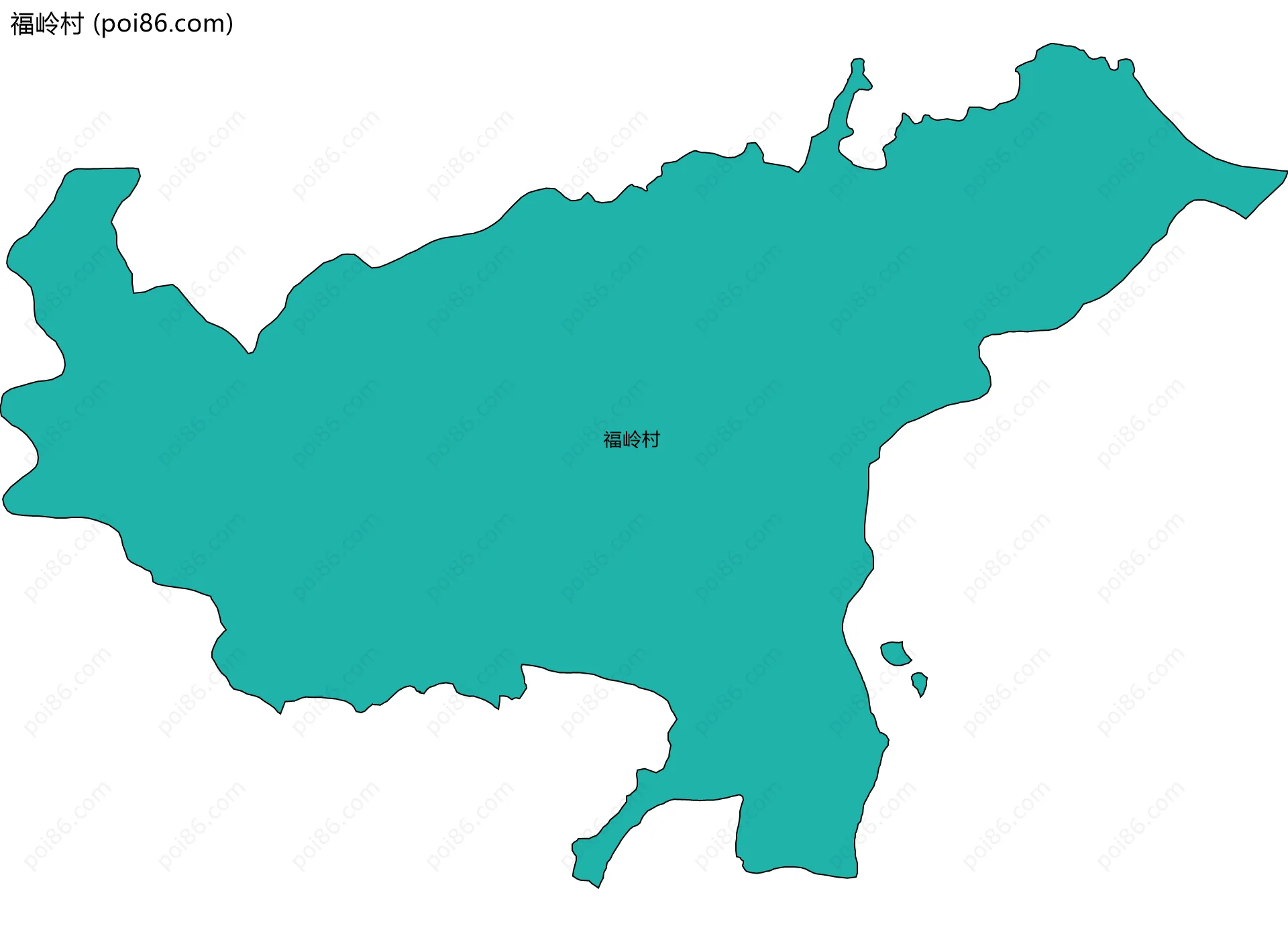 福岭村边界地图
