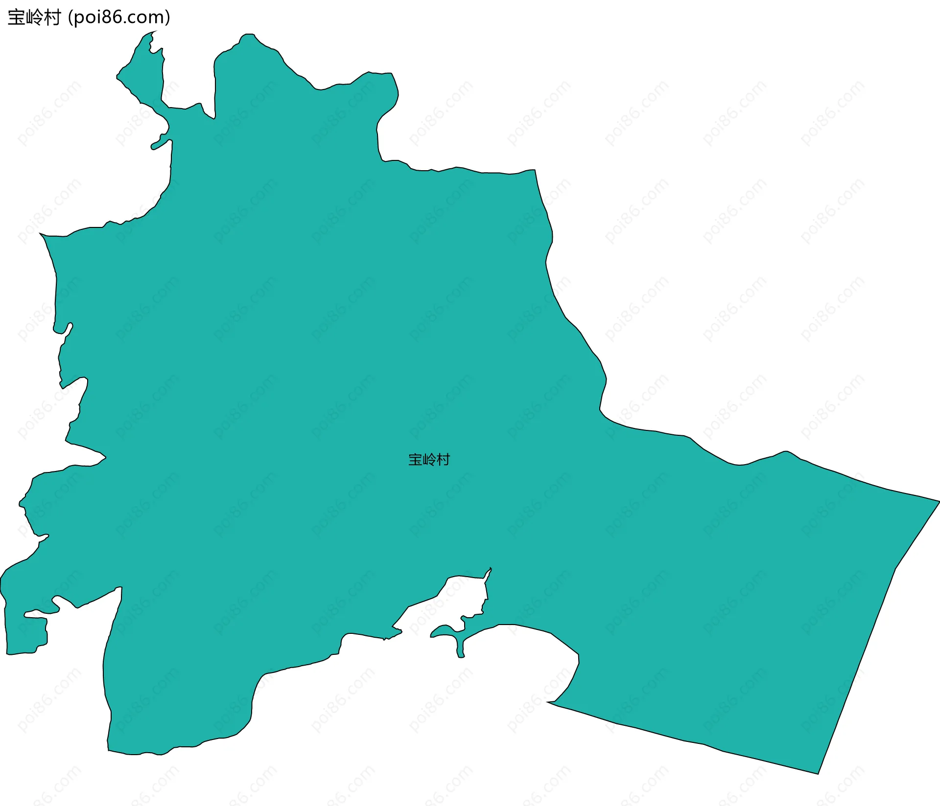 宝岭村边界地图