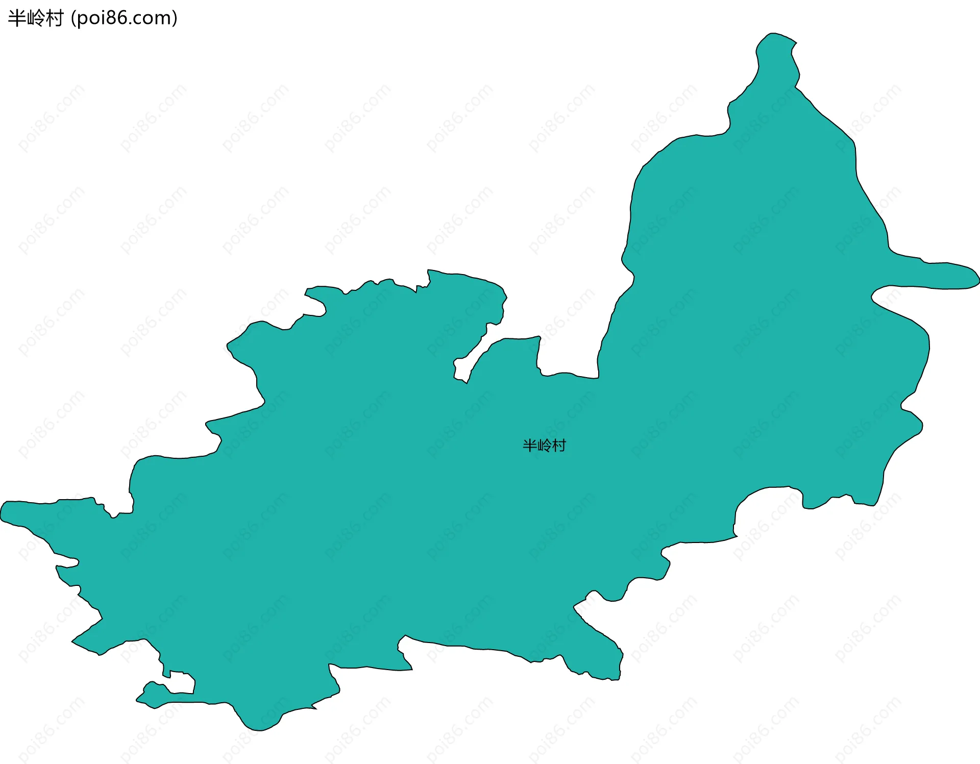 半岭村边界地图