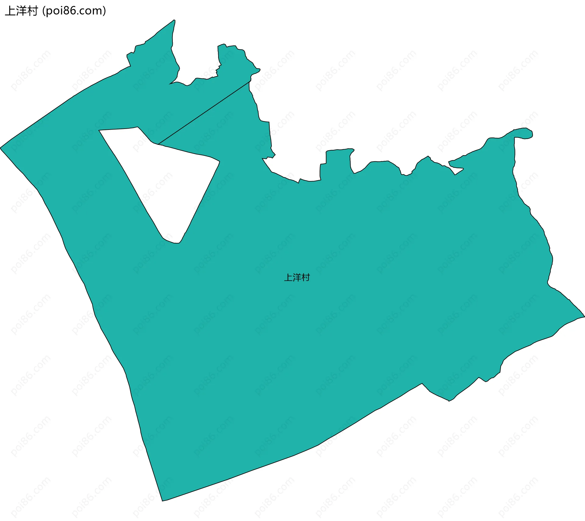 上洋村边界地图