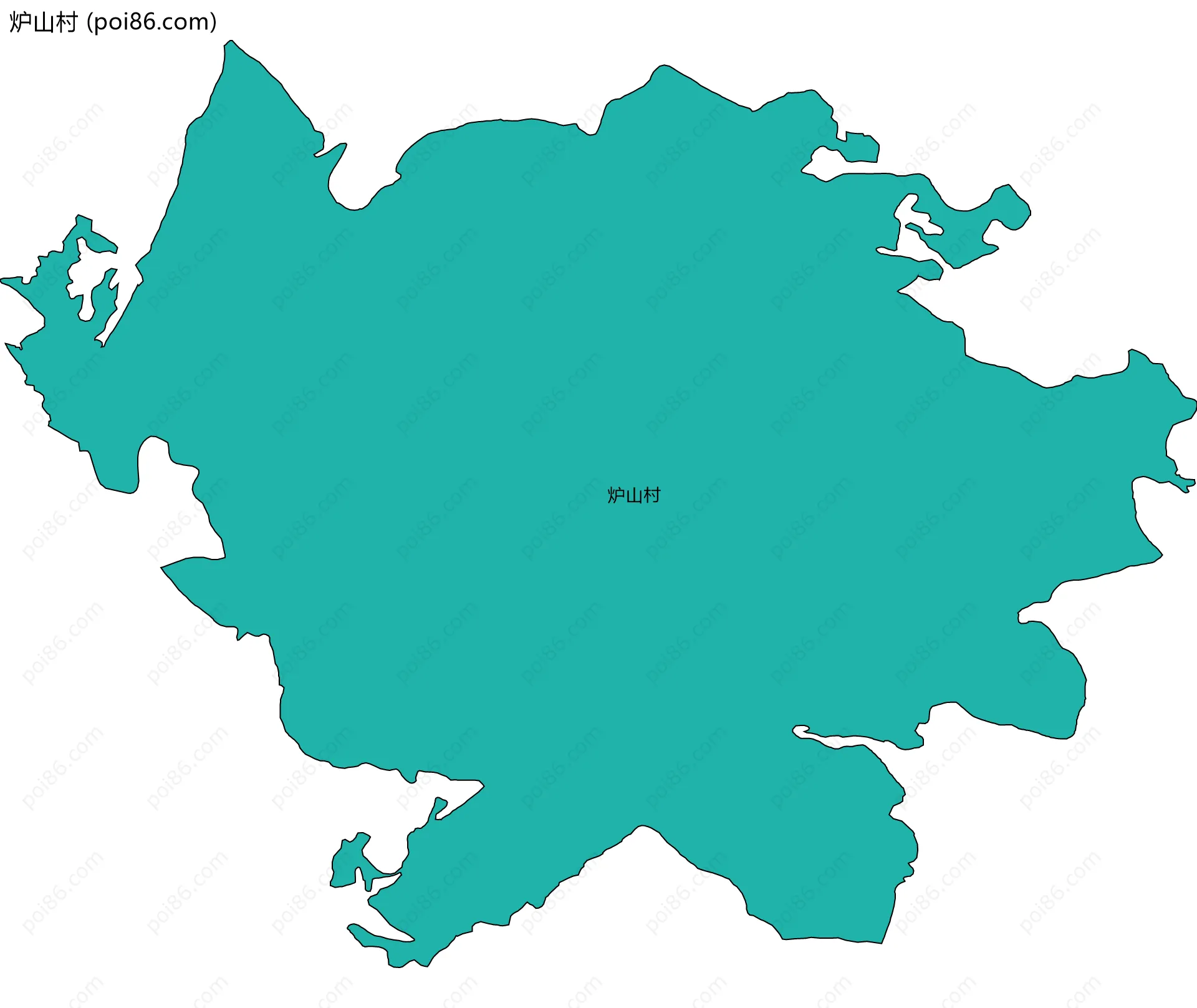 炉山村边界地图