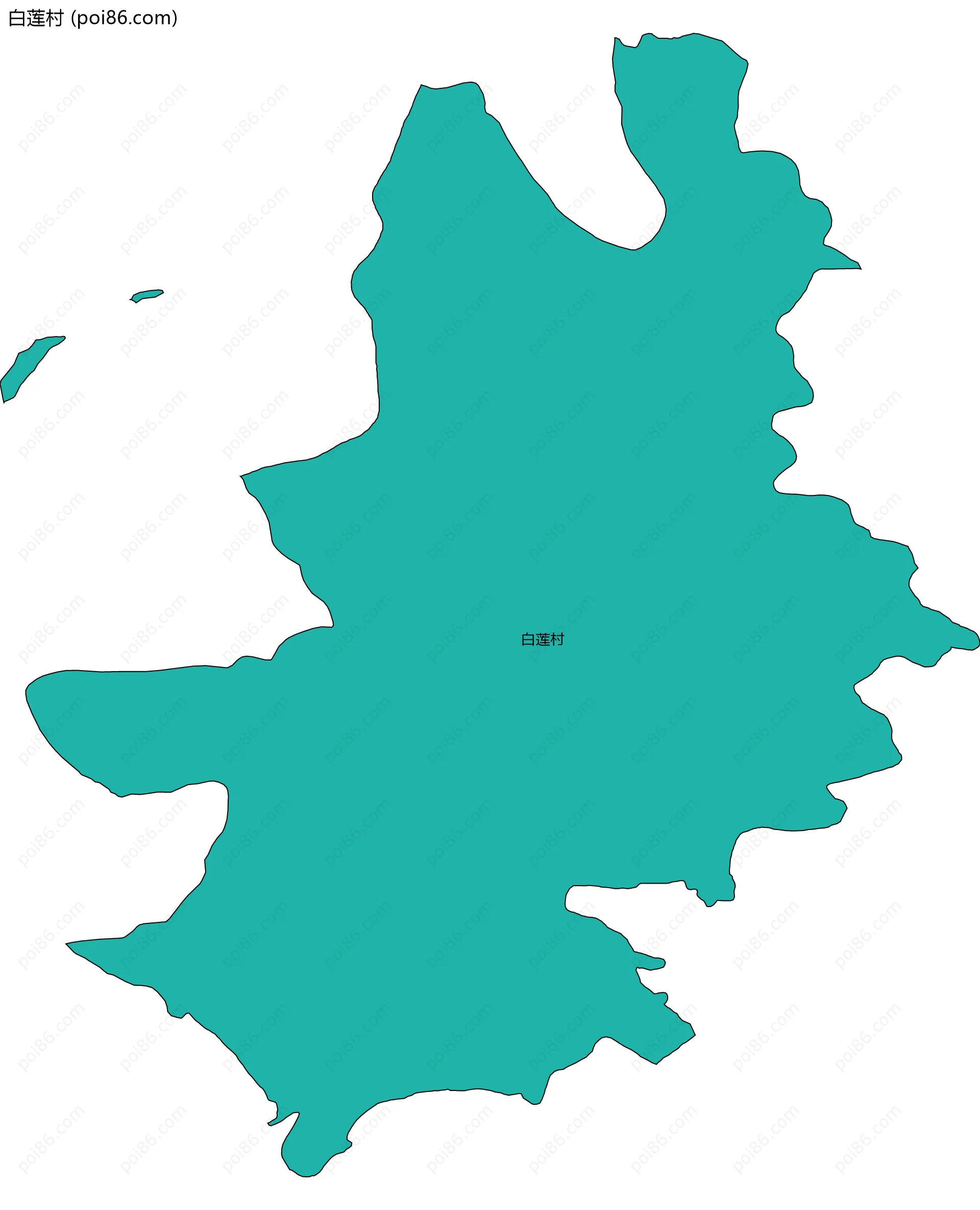 白莲村边界地图