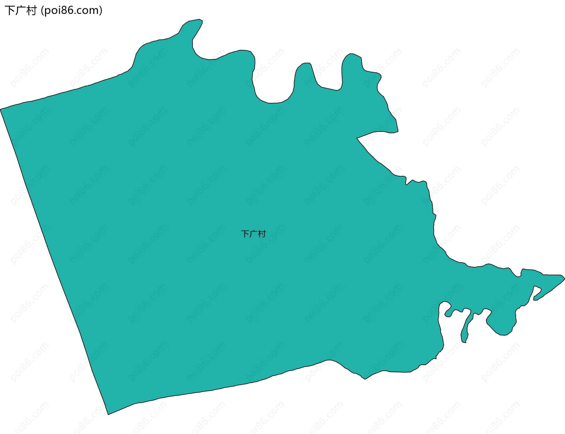 下广村边界地图