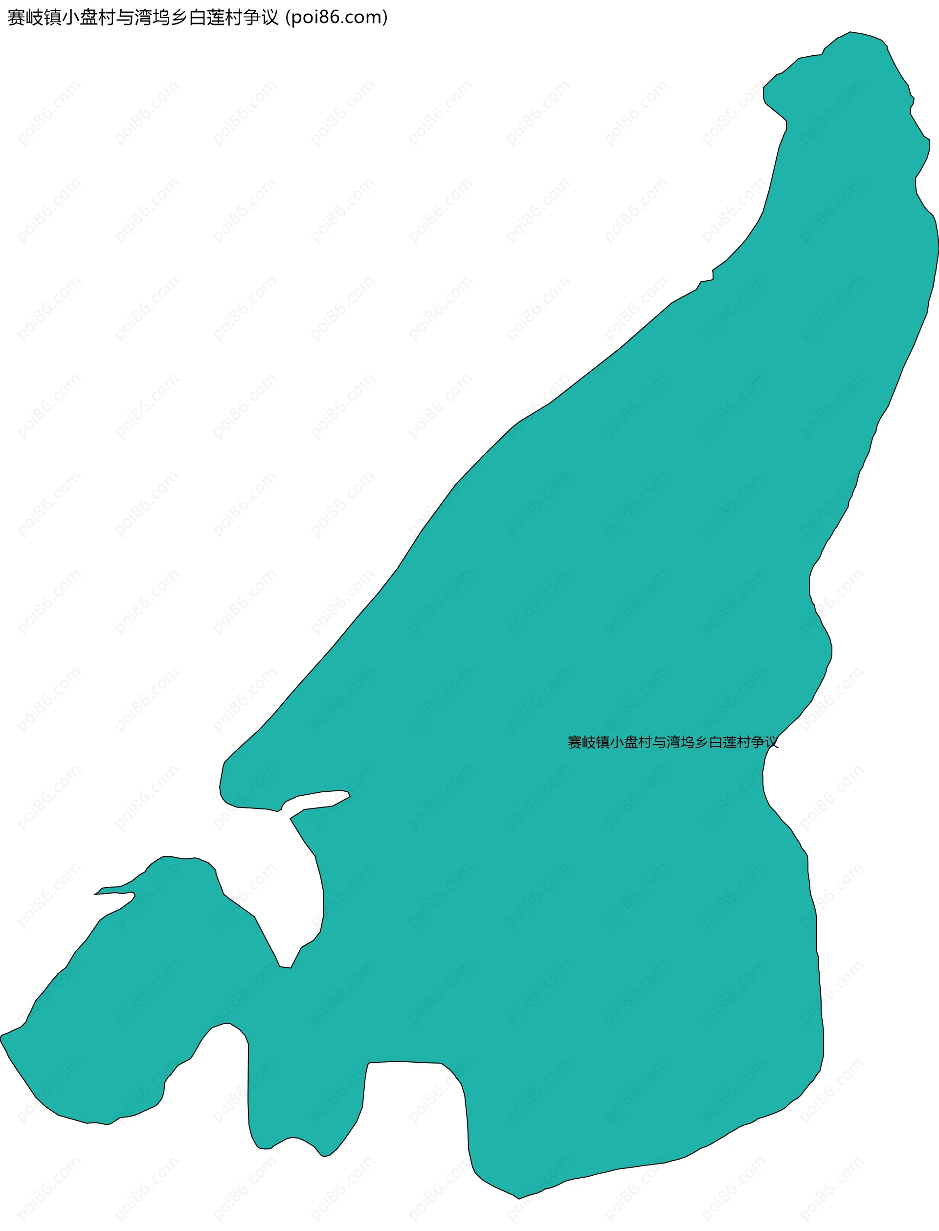 赛岐镇小盘村与湾坞乡白莲村争议边界地图