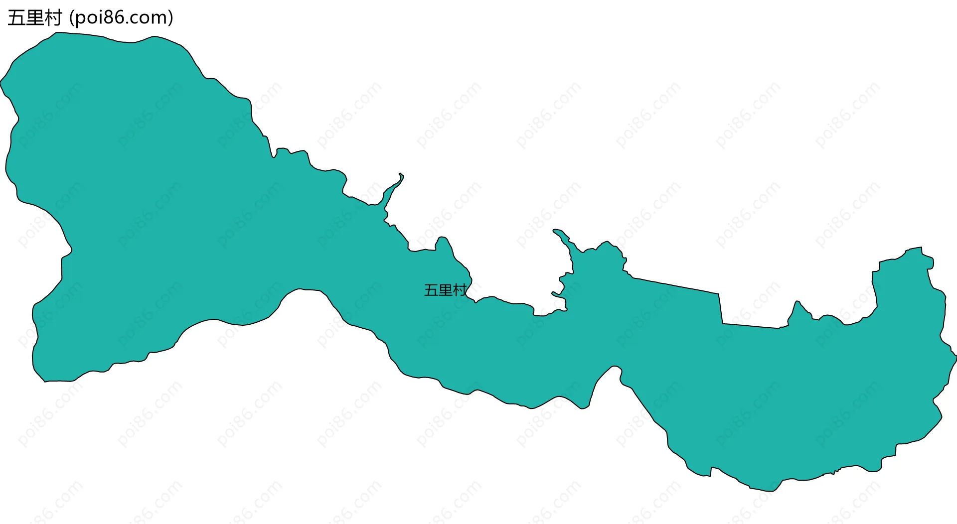 五里村边界地图