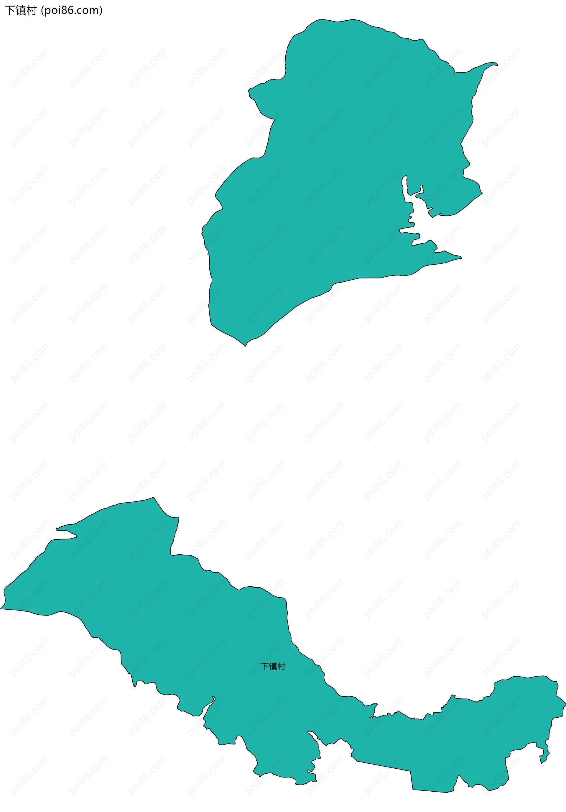 下镇村边界地图