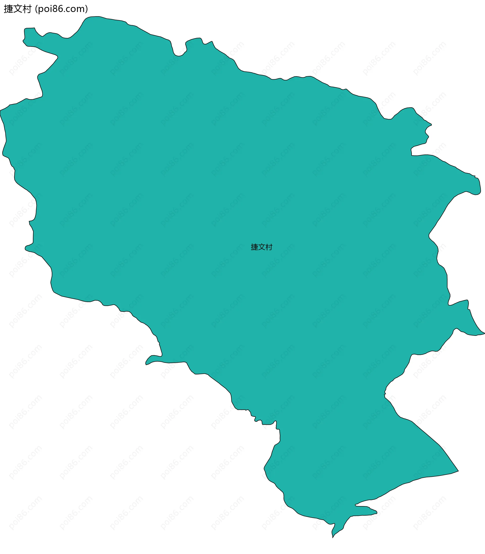 捷文村边界地图