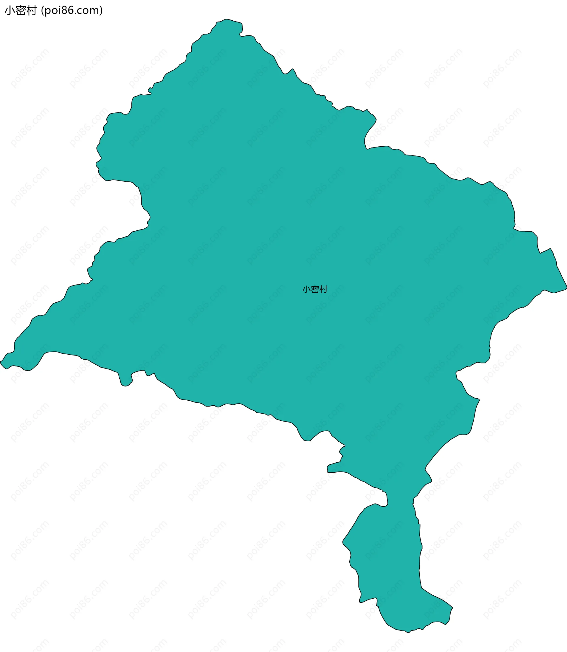 小密村边界地图