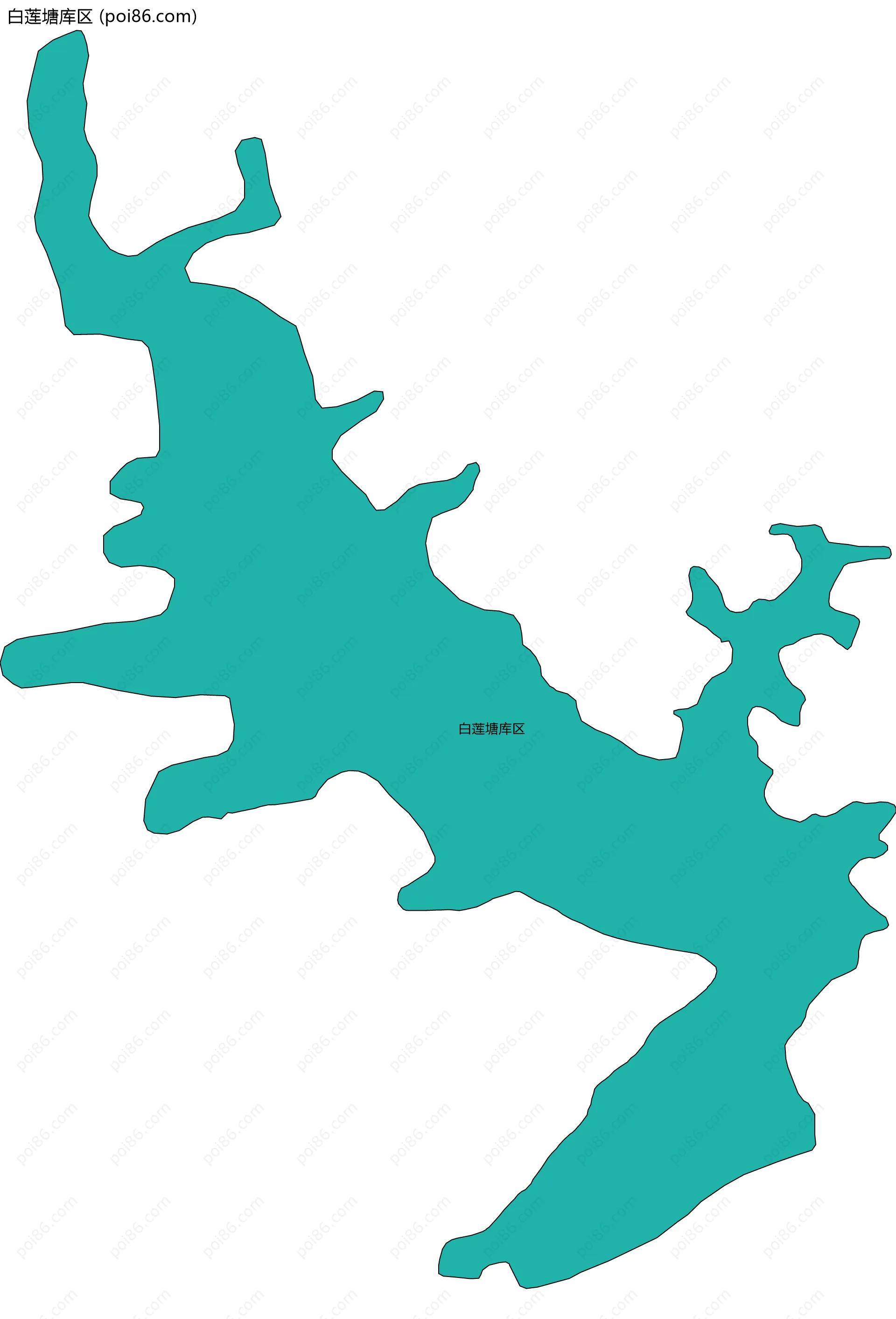 白莲塘库区边界地图