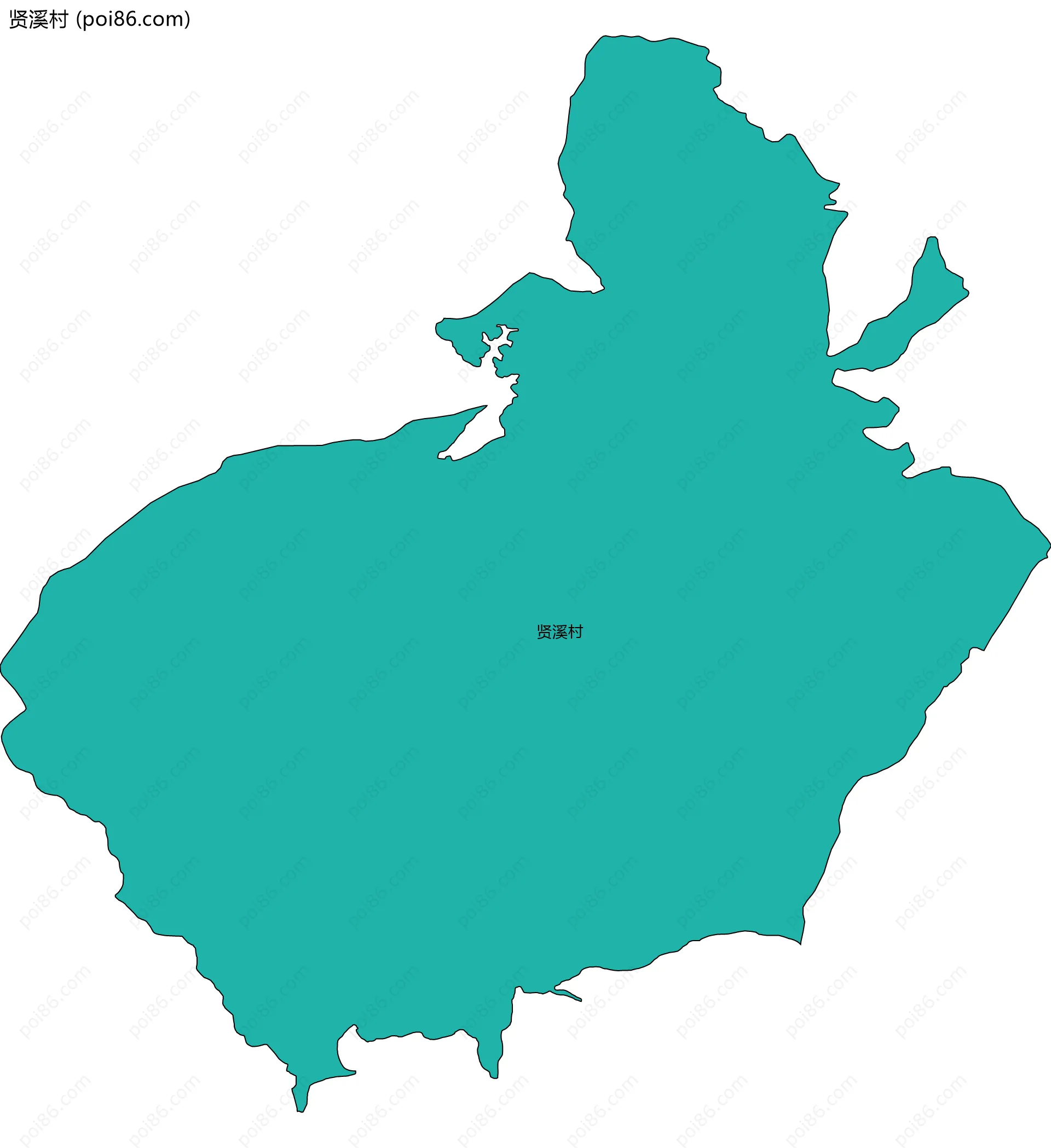 贤溪村边界地图