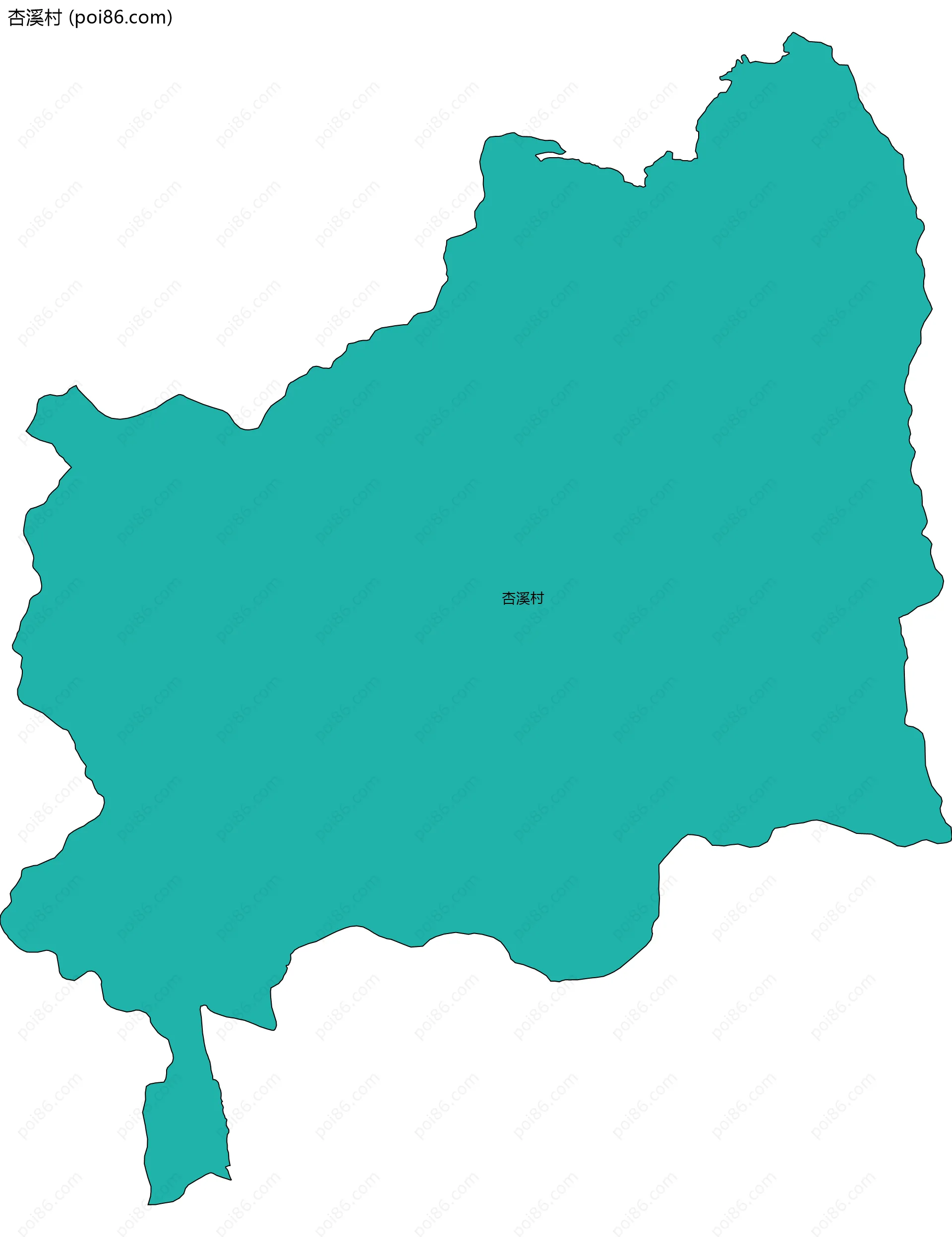 杏溪村边界地图