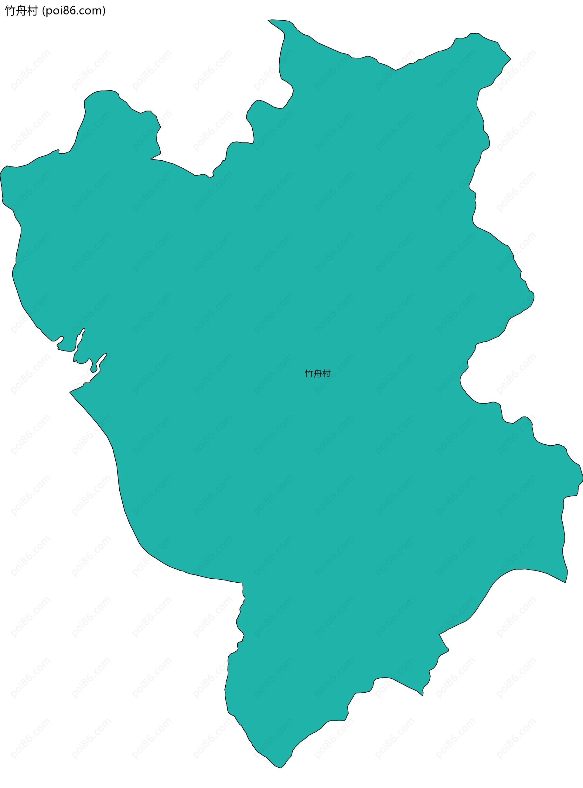 竹舟村边界地图