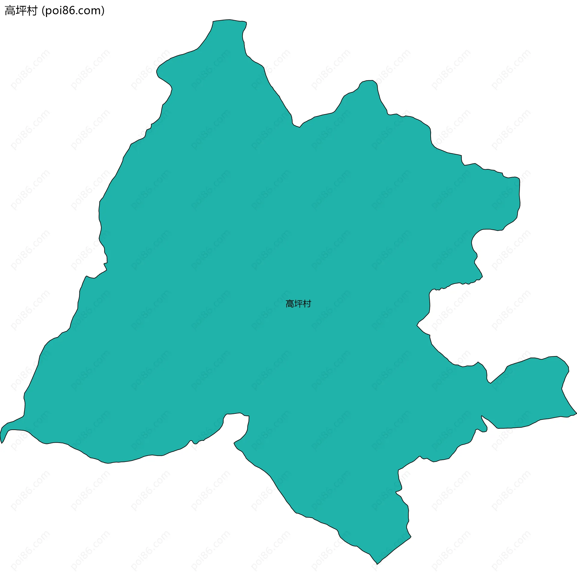 高坪村边界地图