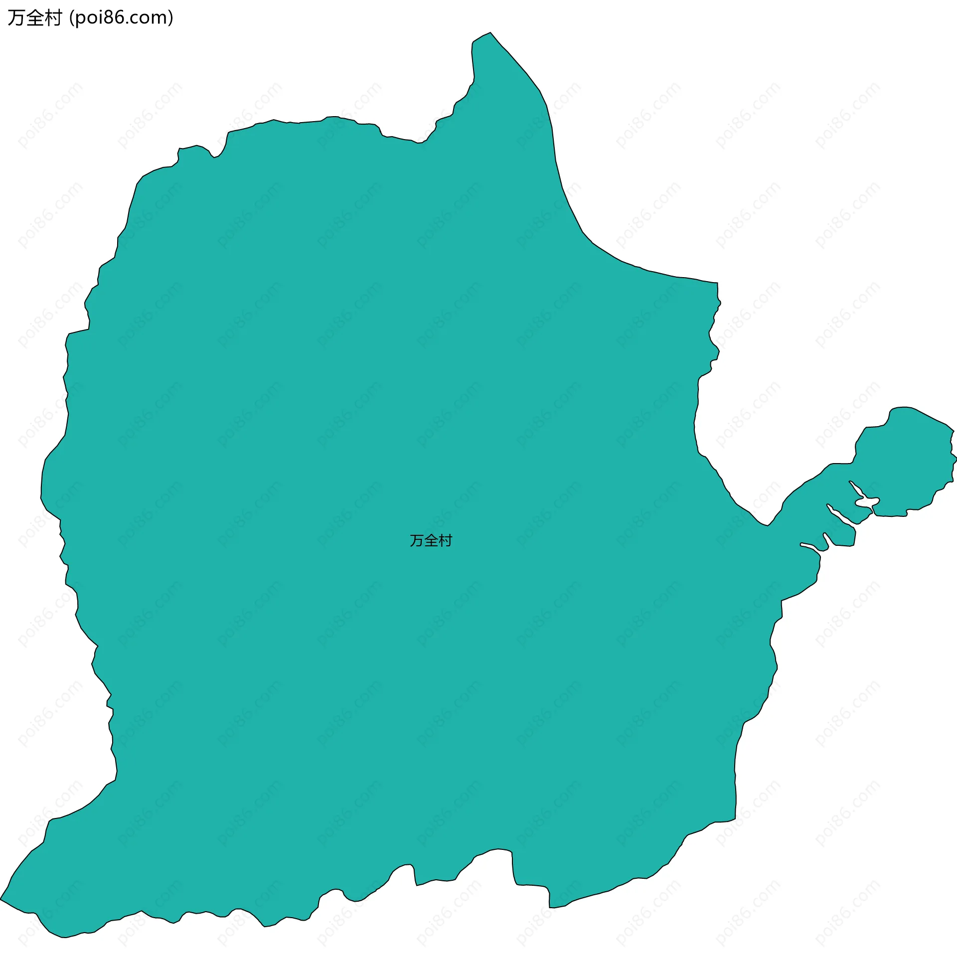 万全村边界地图