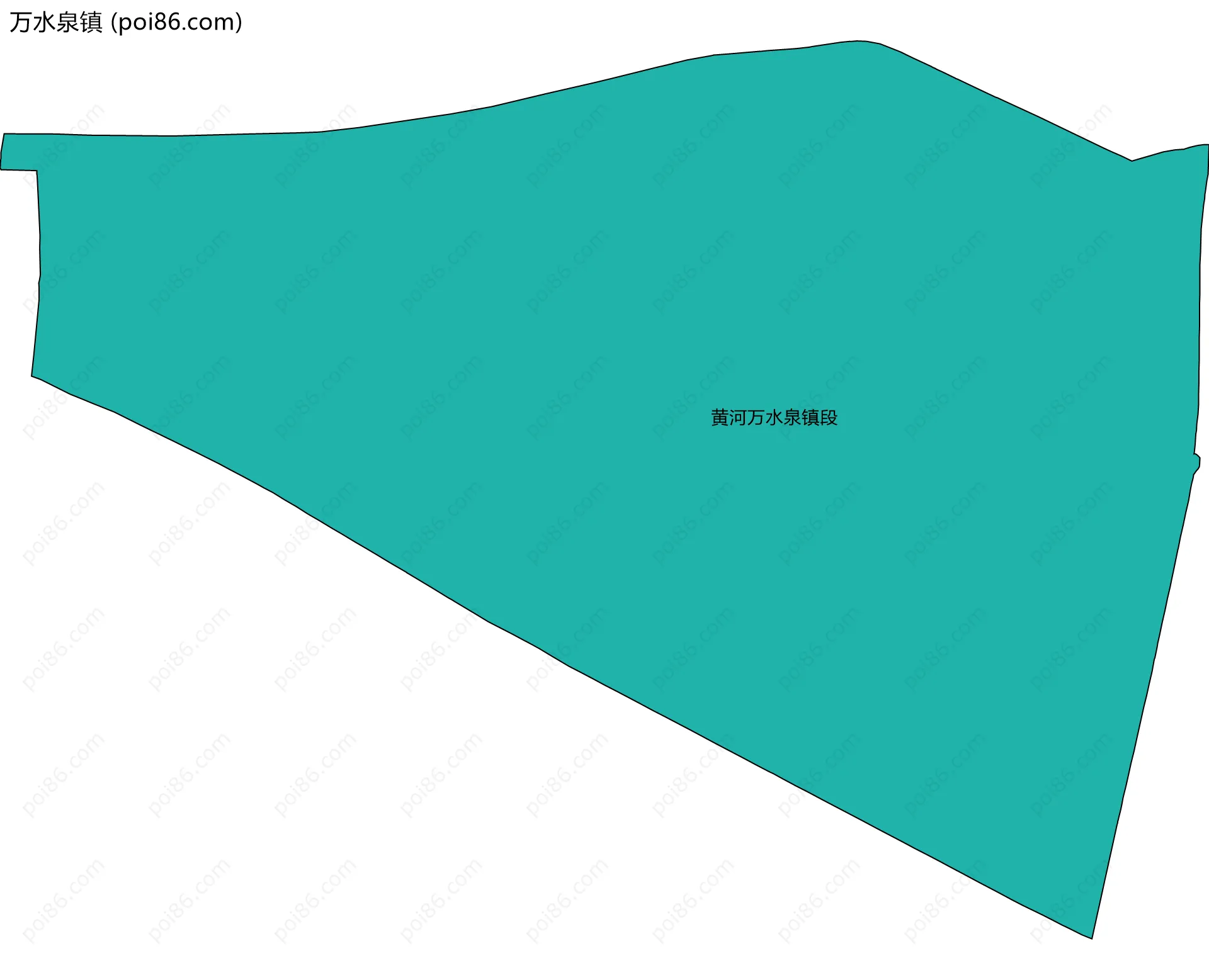 万水泉镇边界地图(五级行政区划)