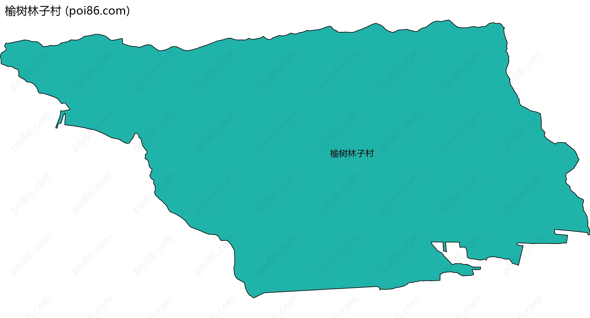 榆树林子村边界地图